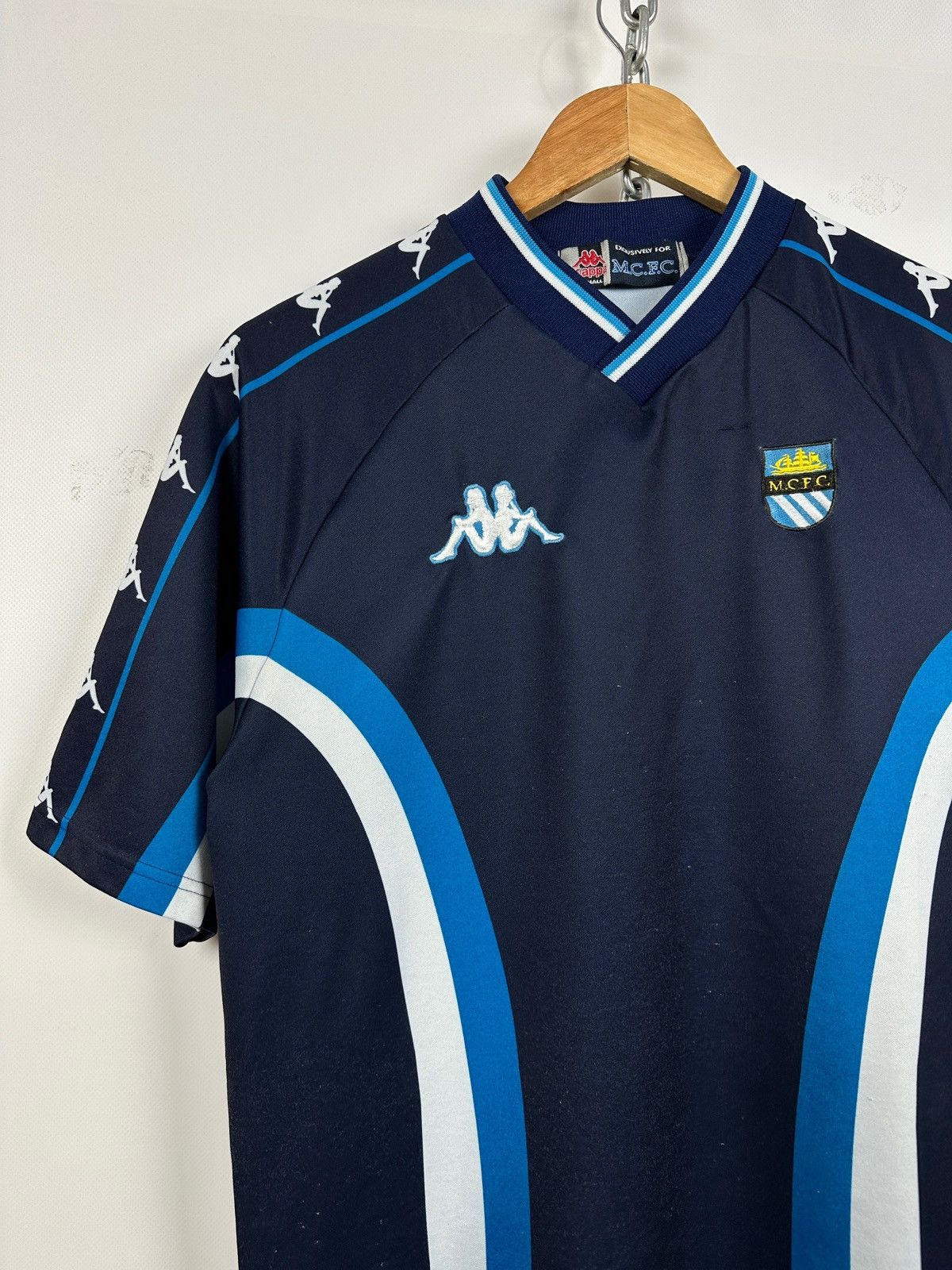Kappa 1997/99 Kappa Manchester City Vintage Training Jersey Kit Size US S / EU 44-46 / 1 - 4 Thumbnail