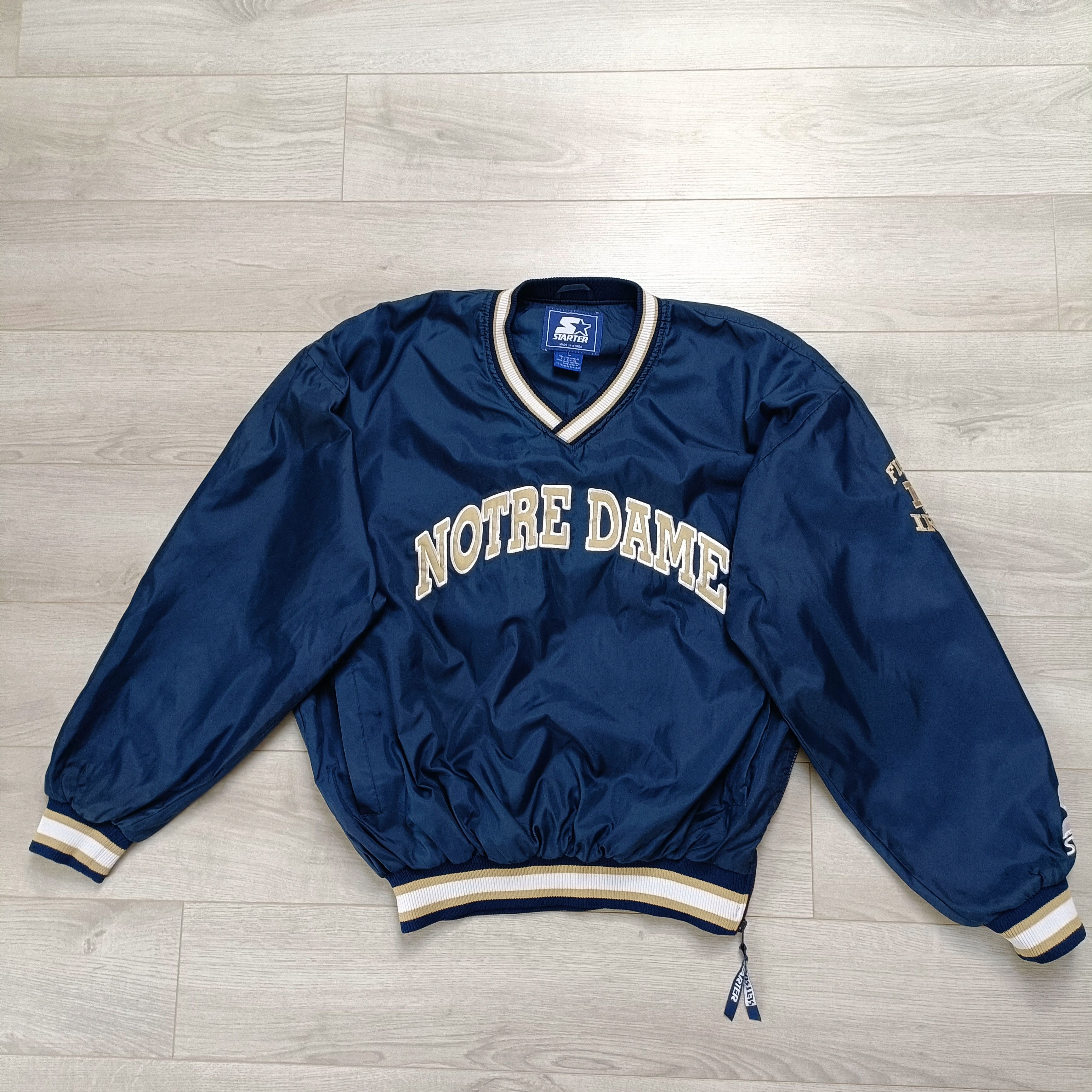 Starter × Vintage Men's Notre Dame Finishing Irish Navy Jacket Vintage Size US L / EU 52-54 / 3 - 1 Thumbnail