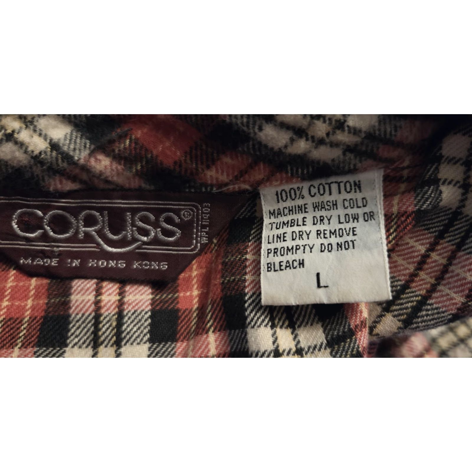 Vintage VINTAGE Coruss Collarless Plaid Flannel Shirt Button Cuff L Unisex Adults Red Black 3/4 Sleeve Button-Up Casual Size US L / EU 52-54 / 3 - 4 Thumbnail