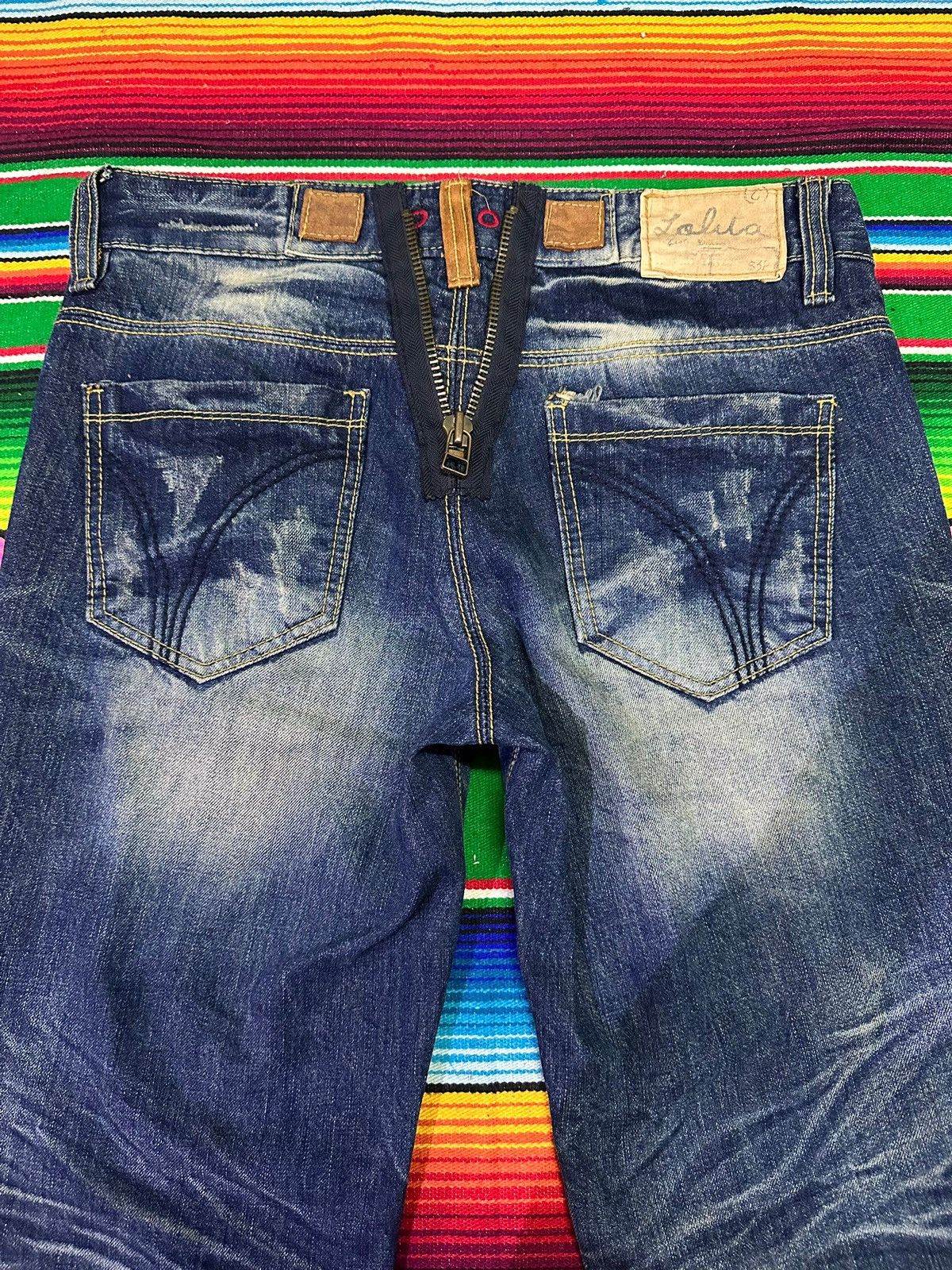 Japanese Brand 💥Lolita Denim💥 Denim Lolita Crazy Design 💥 Size US 34 / EU 50 - 5 Thumbnail