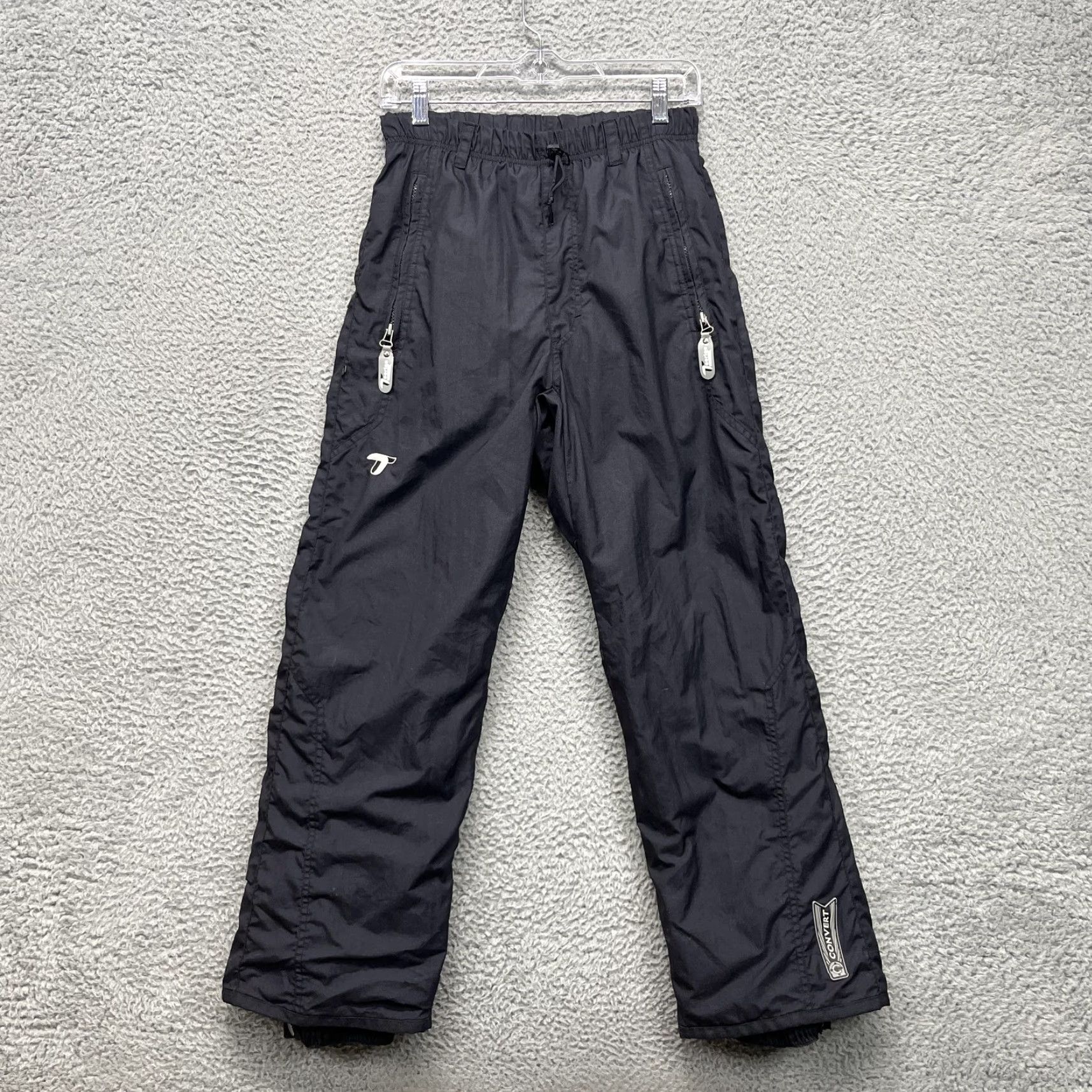 Vintage Columbia Convert Snow Pants Mens Medium Black Nylon Ski Lined Zip Pockets Size US 31 - 2 Thumbnail