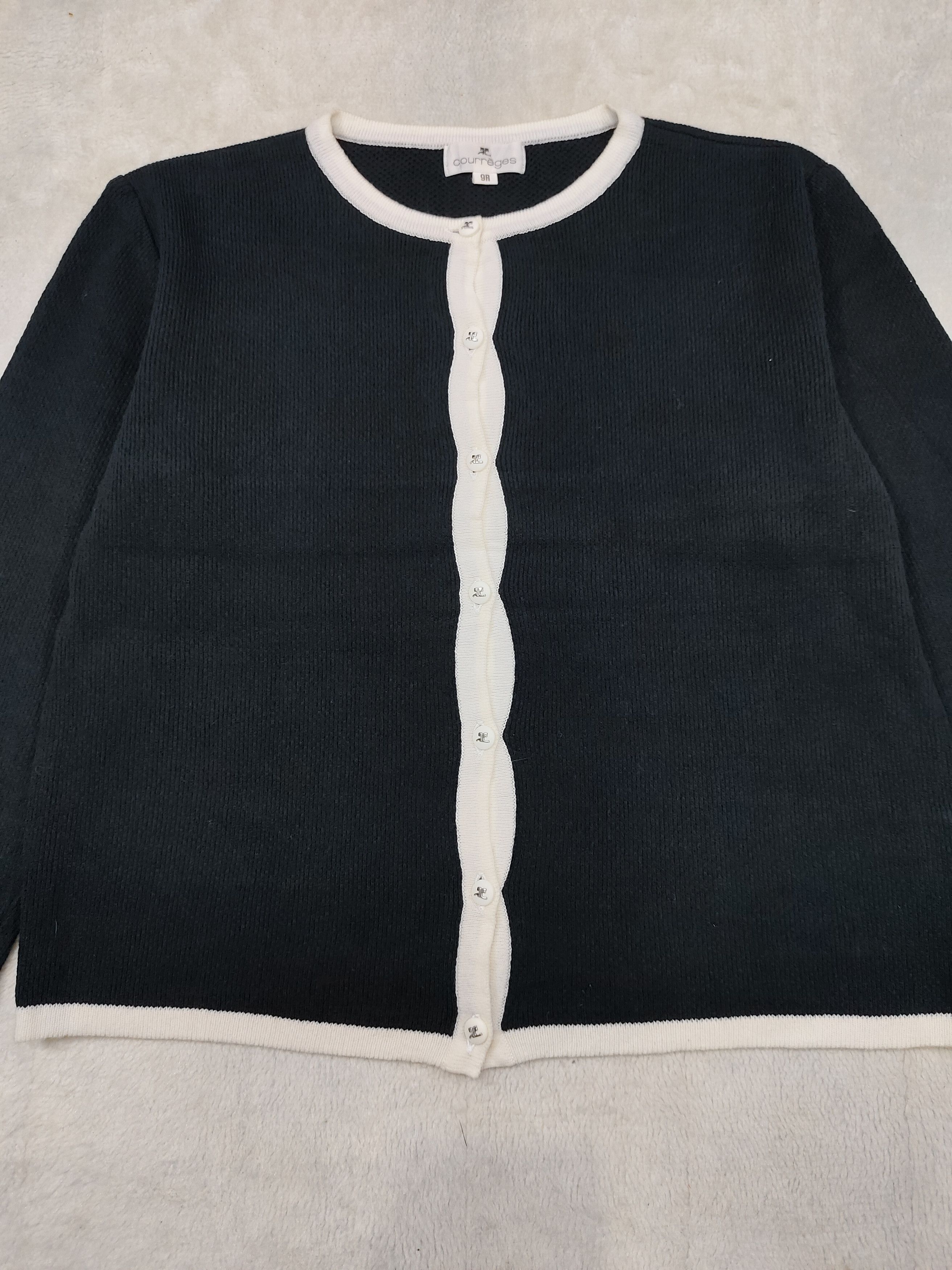 Courreges 💥Vtg Courreges Striped Cardigan Size M / US 6-8 / IT 42-44 - 5 Thumbnail