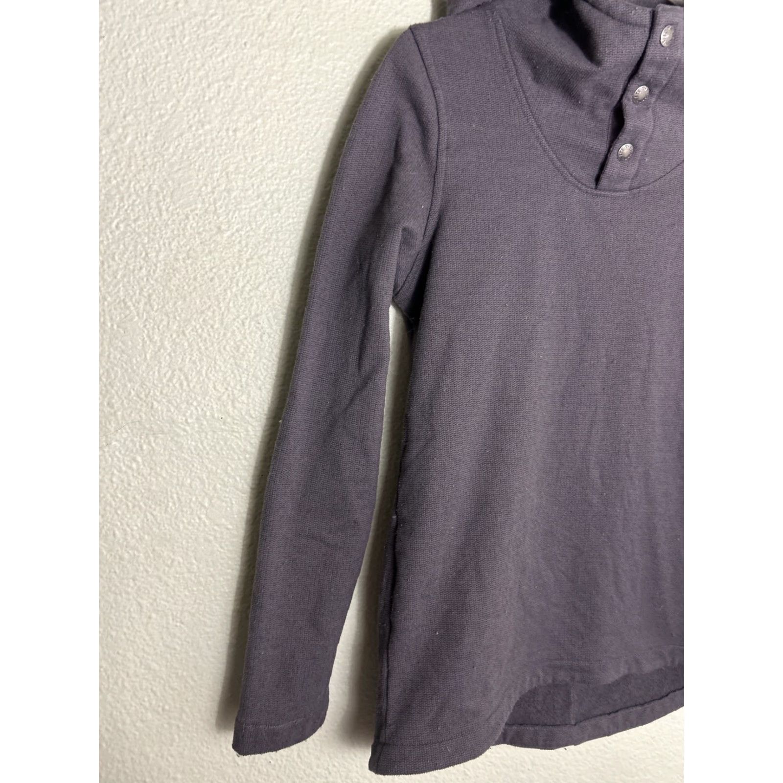The North Face The North Face Women’s Small Fleece Pullover Hoodie Jacket Gray Snap Knit Stitch Small Gray The North Face Logo Casual Womens Jacket Size S / US 4 / IT 40 - 2 Thumbnail