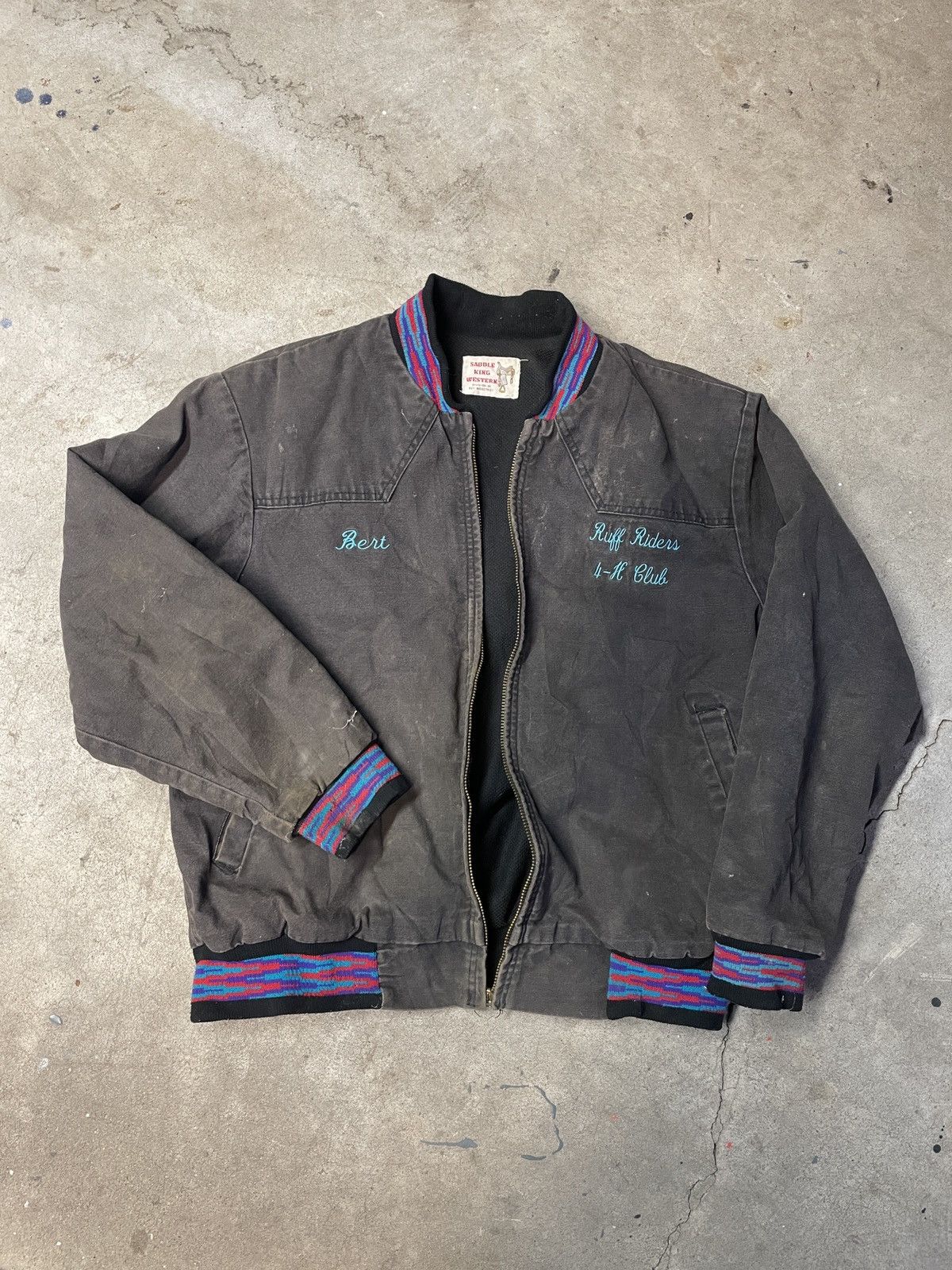 Vintage 1980s Saddle King Western Western Workwear Jacket