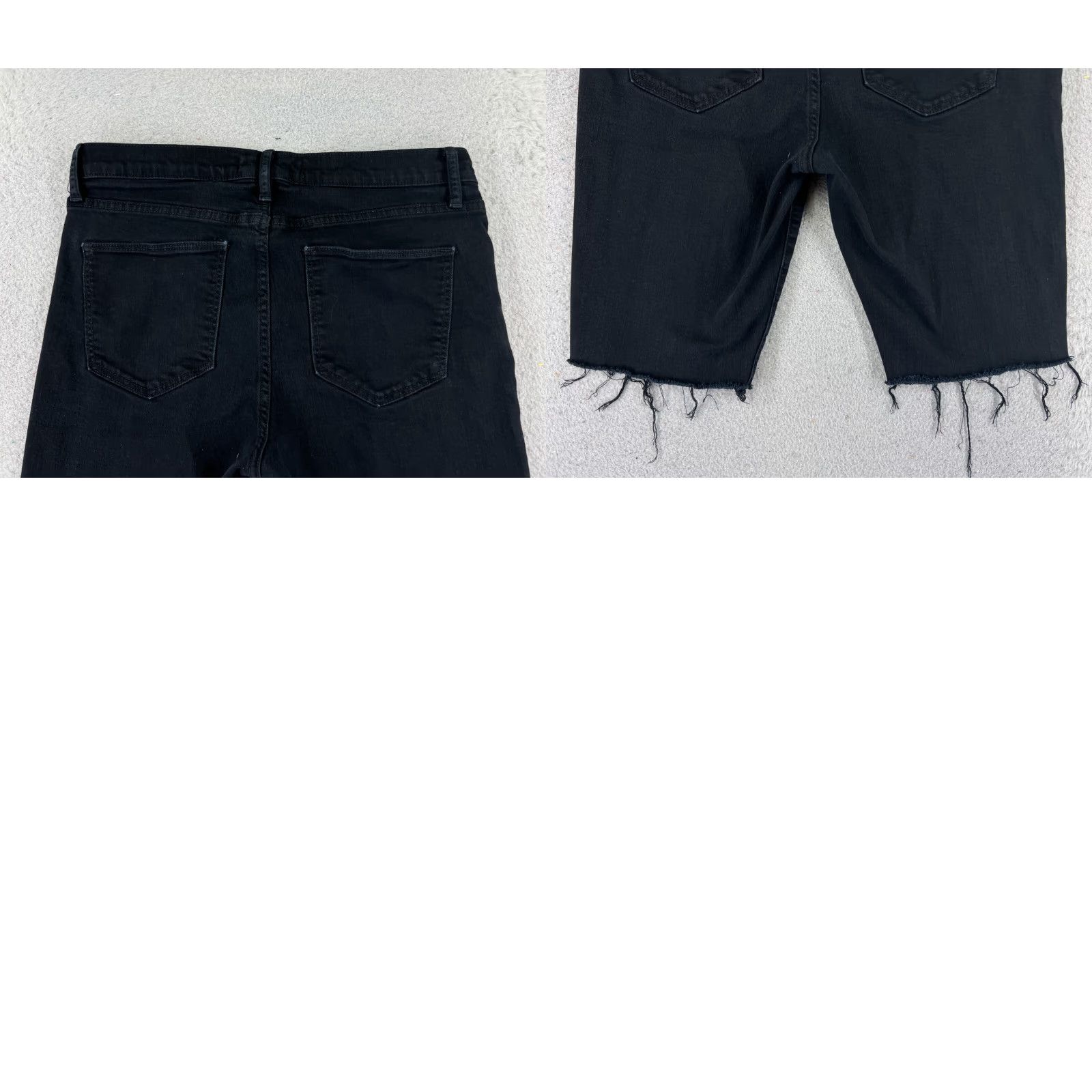 Gap Gap Shorts Womens 31 Black Denim Cutoff Cotton Blend Raw Hem Mid Rise 30x10 Shorts Womens 31 Black Denim Cut-Off Mid Rise Raw Hem Vintage No Size 24" / US 00 / IT 34 - 10 Thumbnail