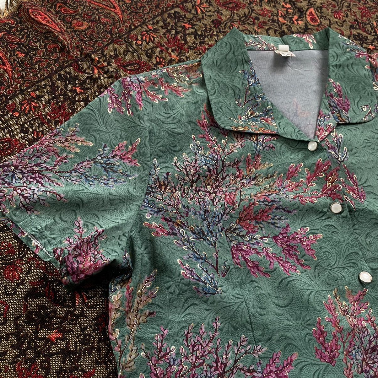Seditionaries × semanticdesign Japanese OPV Floral Silky Shirt Size US M / EU 48-50 / 2 - 2 Thumbnail