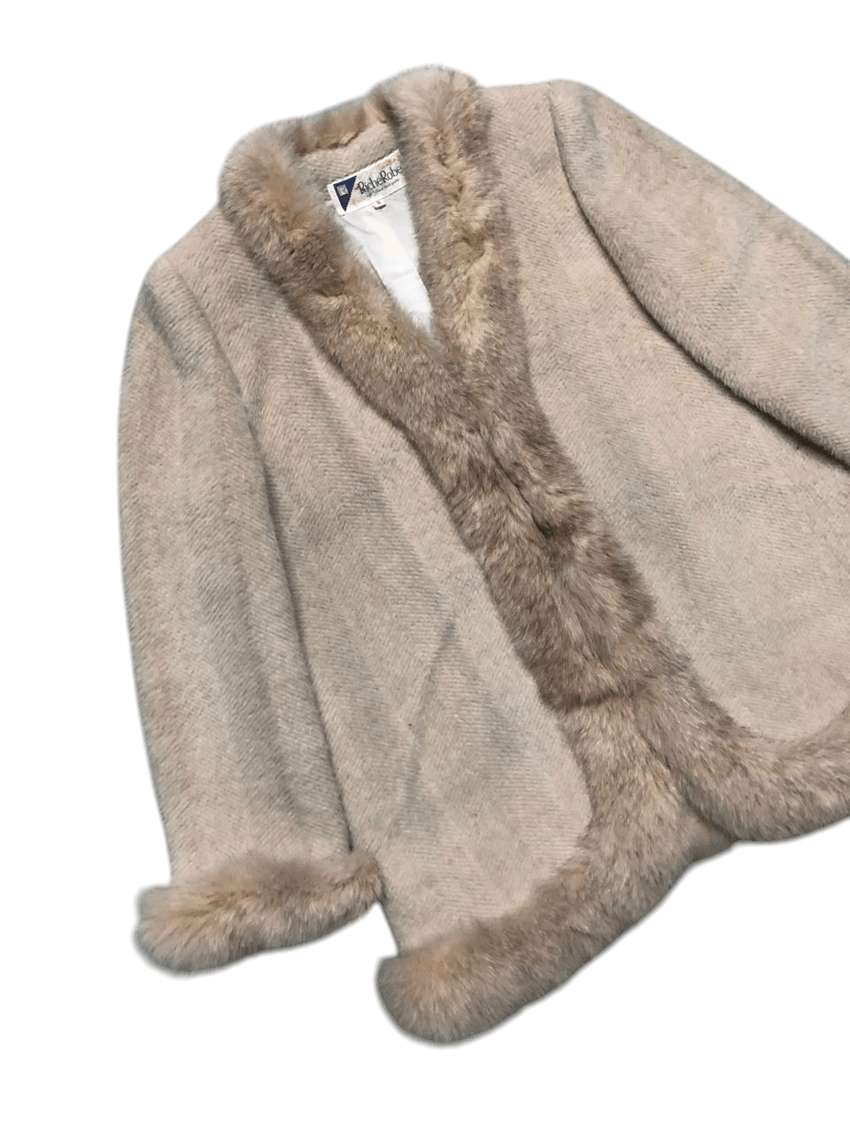 Japanese Brand VINTAGE RICHEROBE WOOL FUR COAT RARE DESIGNER Size M / US 6-8 / IT 42-44 - 4 Thumbnail
