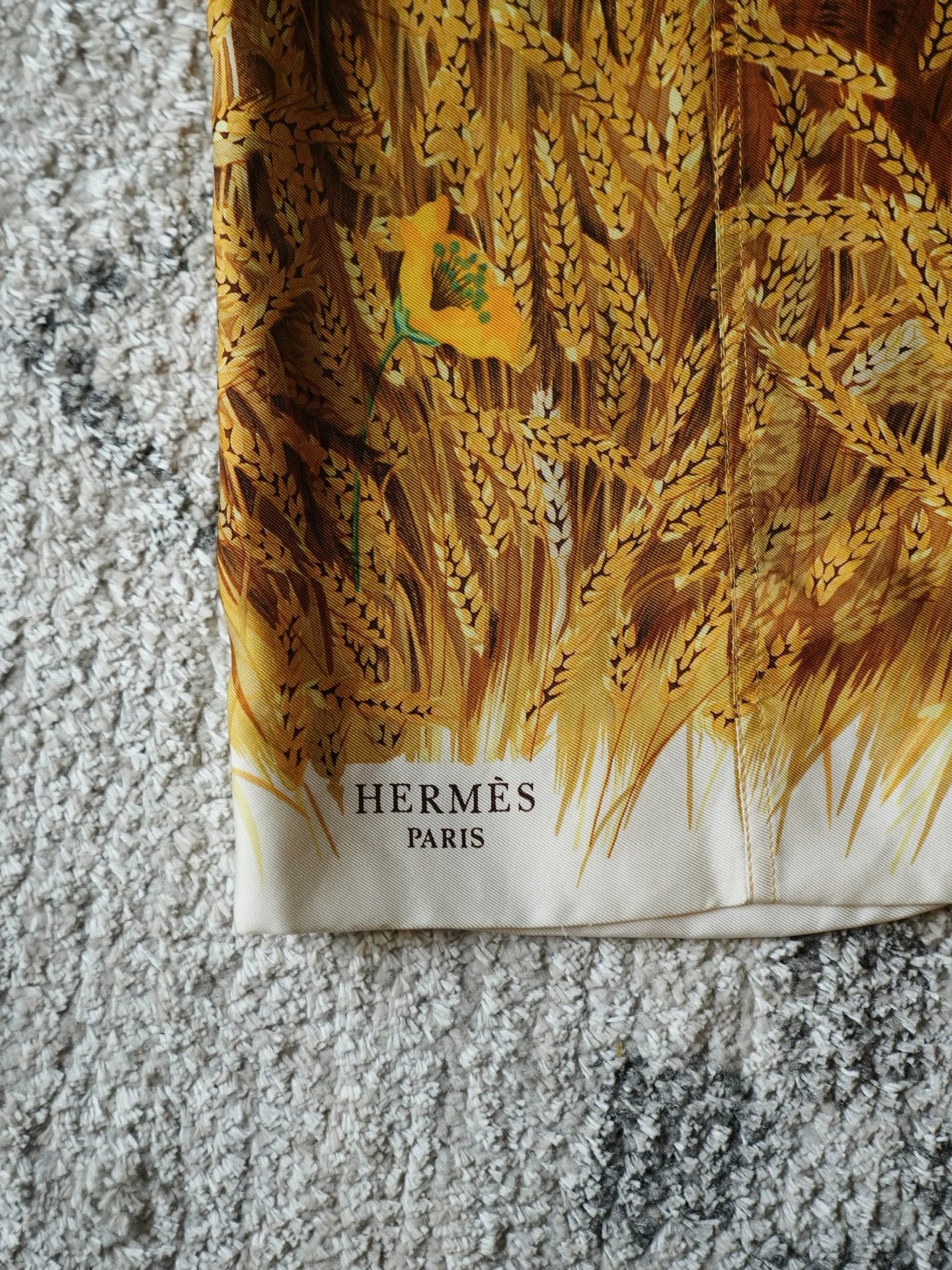 Hermes Hermes Women's Silk Shirt Dress Les Bles Rabbit Autumn 38 Size S / US 4 / IT 40 - 7 Thumbnail
