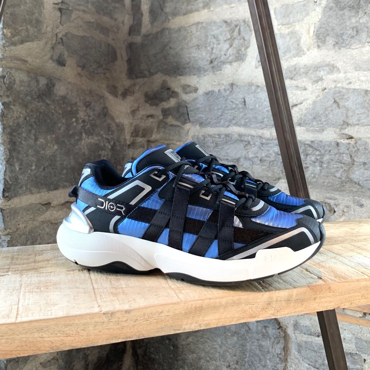 Club Sorayama × Dior Christian Dior X Sorayama B24 Runtek Blue Sneakers Size US 8 / EU 41 - 1 Thumbnail