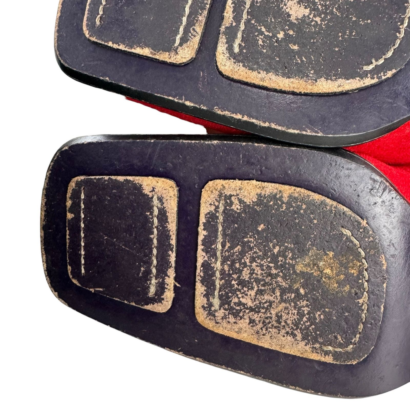 Fendi Fendi Vintage Red Suede Heels Size US 7.5 / IT 37.5 - 10 Thumbnail