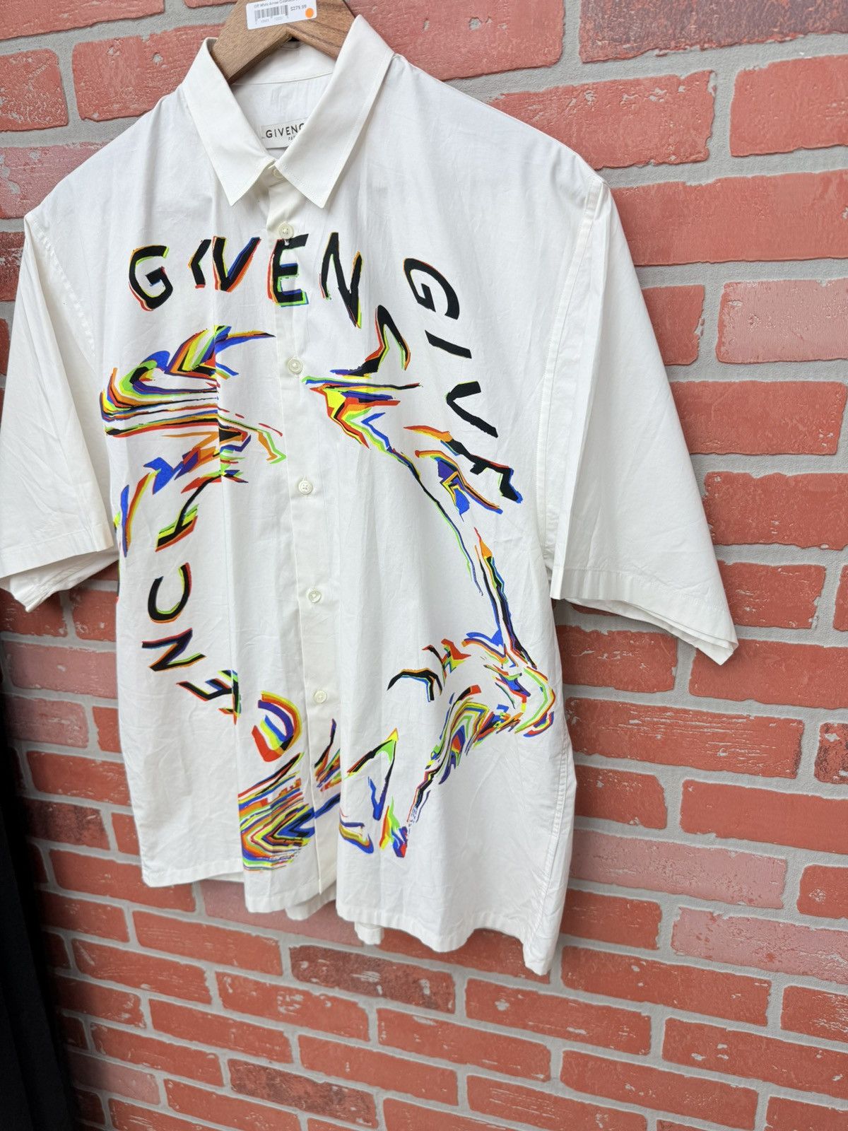 Givenchy Givenchy Men's 41 Glitch Oversized Short Sleeve Shirt SZ 39 Size US M / EU 48-50 / 2 - 3 Thumbnail