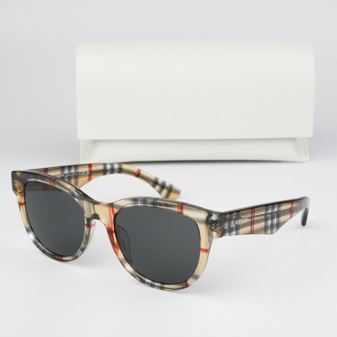 Burberry NEW Burberry BE4432U 412287 Grey Oval Women Sunglasses Size ONE SIZE - 2 Thumbnail