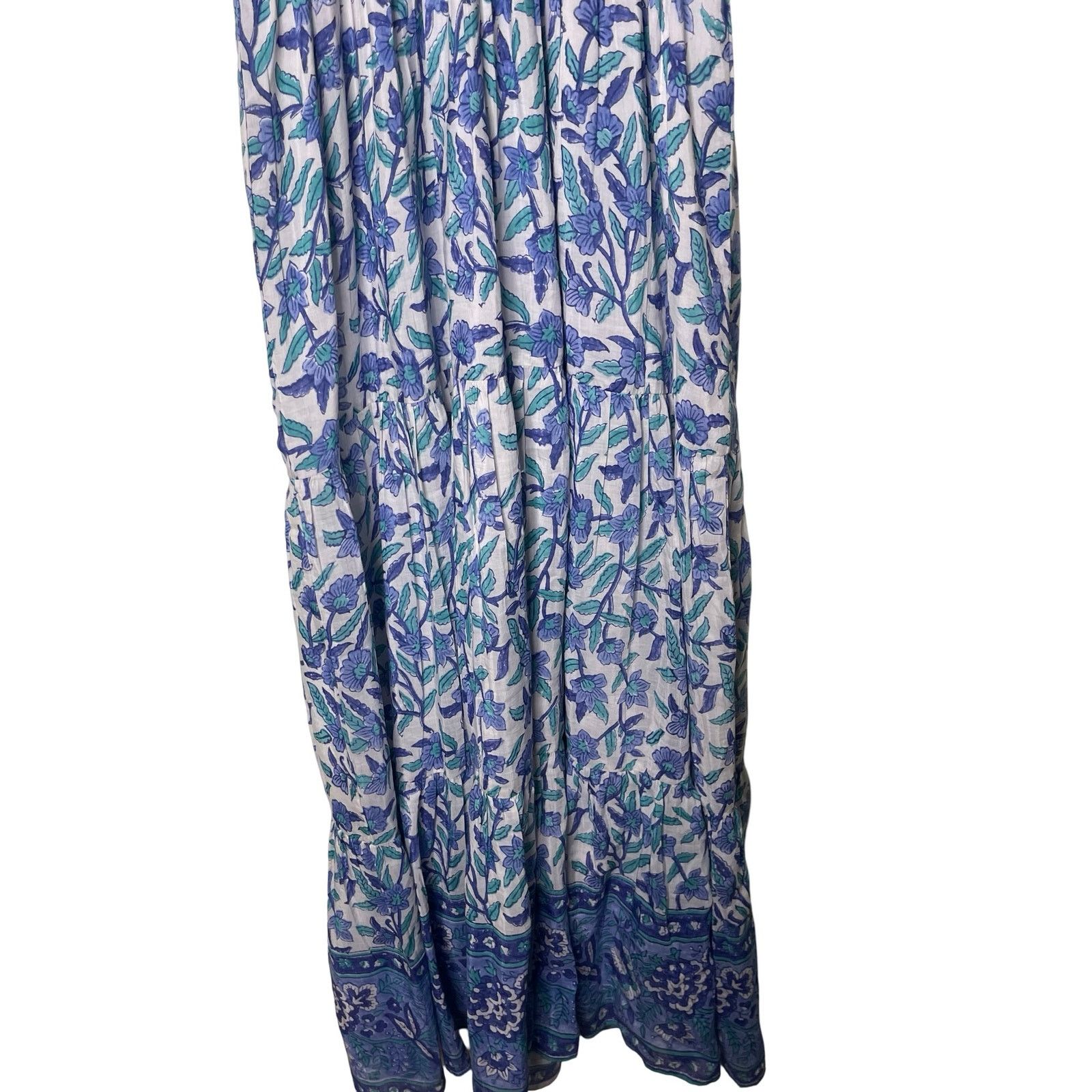 Bell Bell Phoebe Ruffled Tiered Maxi Dress in Blue Floral sz M Size M / US 6-8 / IT 42-44 - 6 Thumbnail