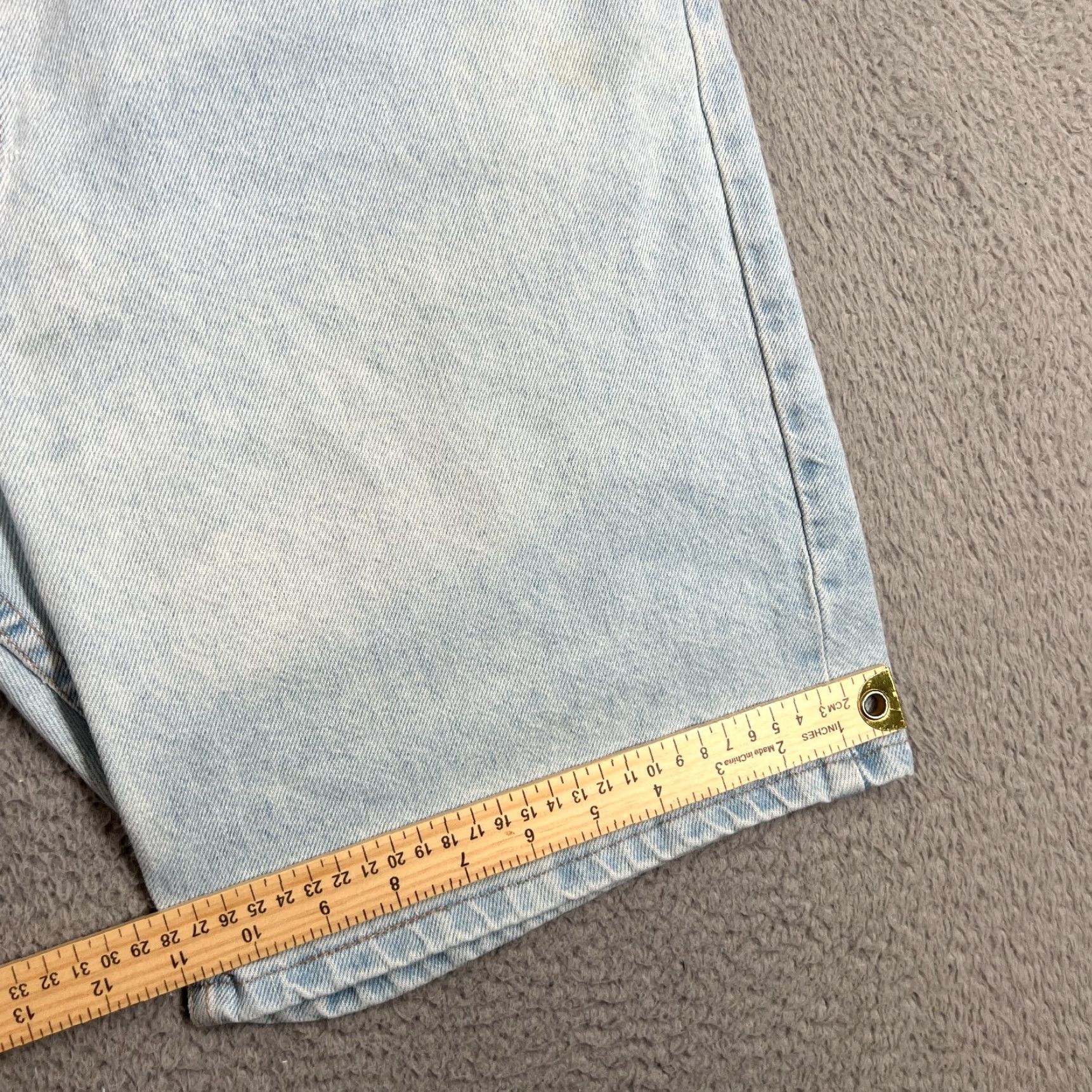 Faded Glory VINTAGE Faded Glory Men's 36 Denim Shorts Casual 90s Light Blue Distressed Cotton Jorts Size US 36 / EU 52 - 5 Thumbnail