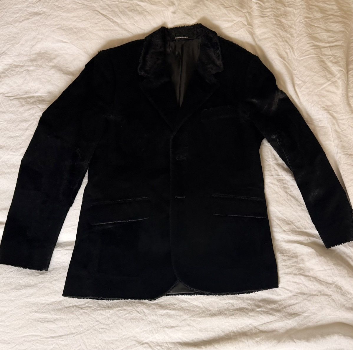 agnes b. Agnes B faux Pony Hair Blazer mens size 50 Size 50R - 9 Thumbnail