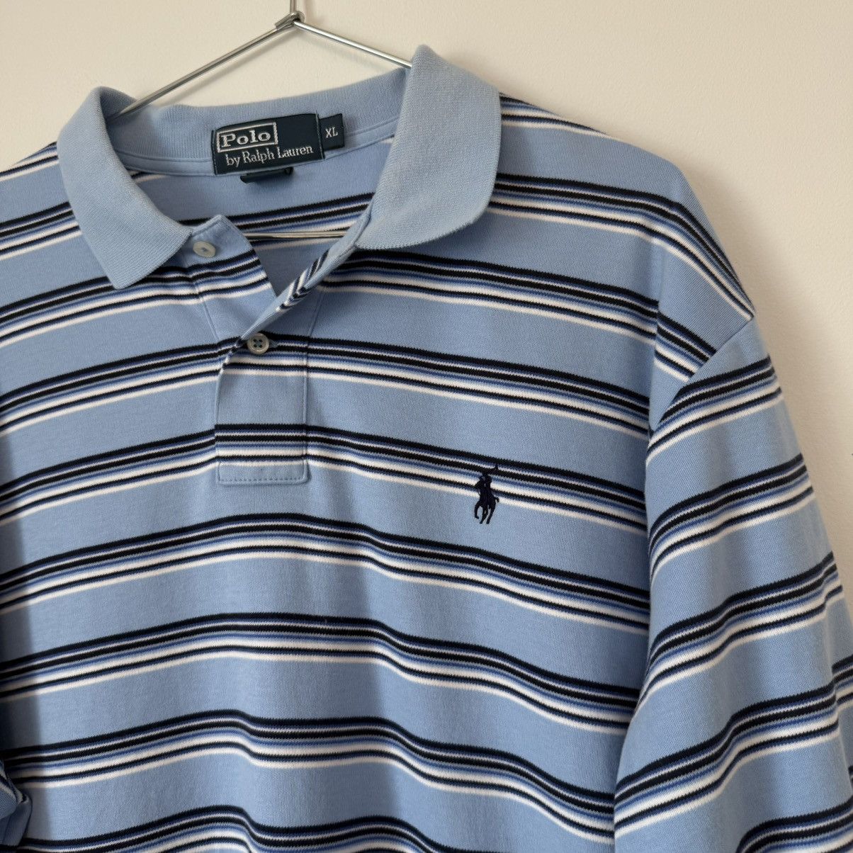 Polo Ralph Lauren Vtg 2000s Polo Ralph Lauren Striped Pony Rugby Shirt Y2K Size US XL / EU 56 / 4 - 3 Thumbnail