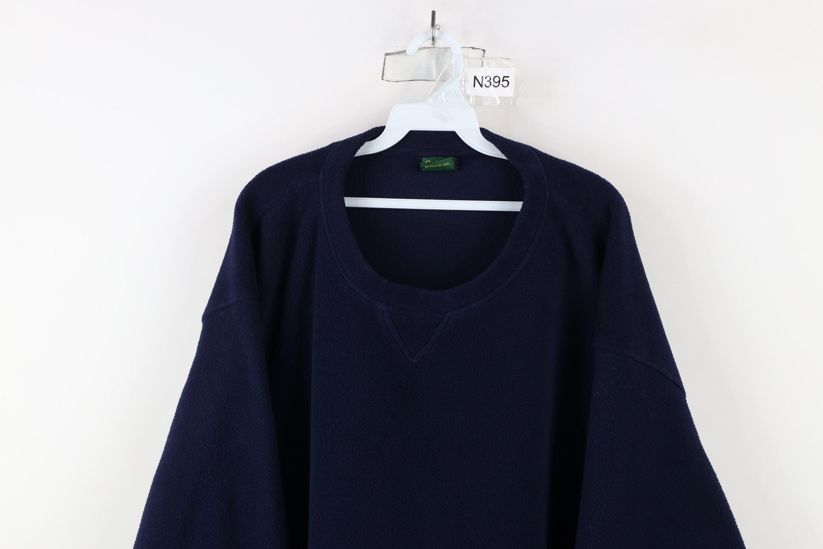 Cabelas × Vintage Vintage 90s Cabelas Fleece Crewneck Sweater Navy Blue Size US XXL / EU 58 / 5 - 2 Thumbnail