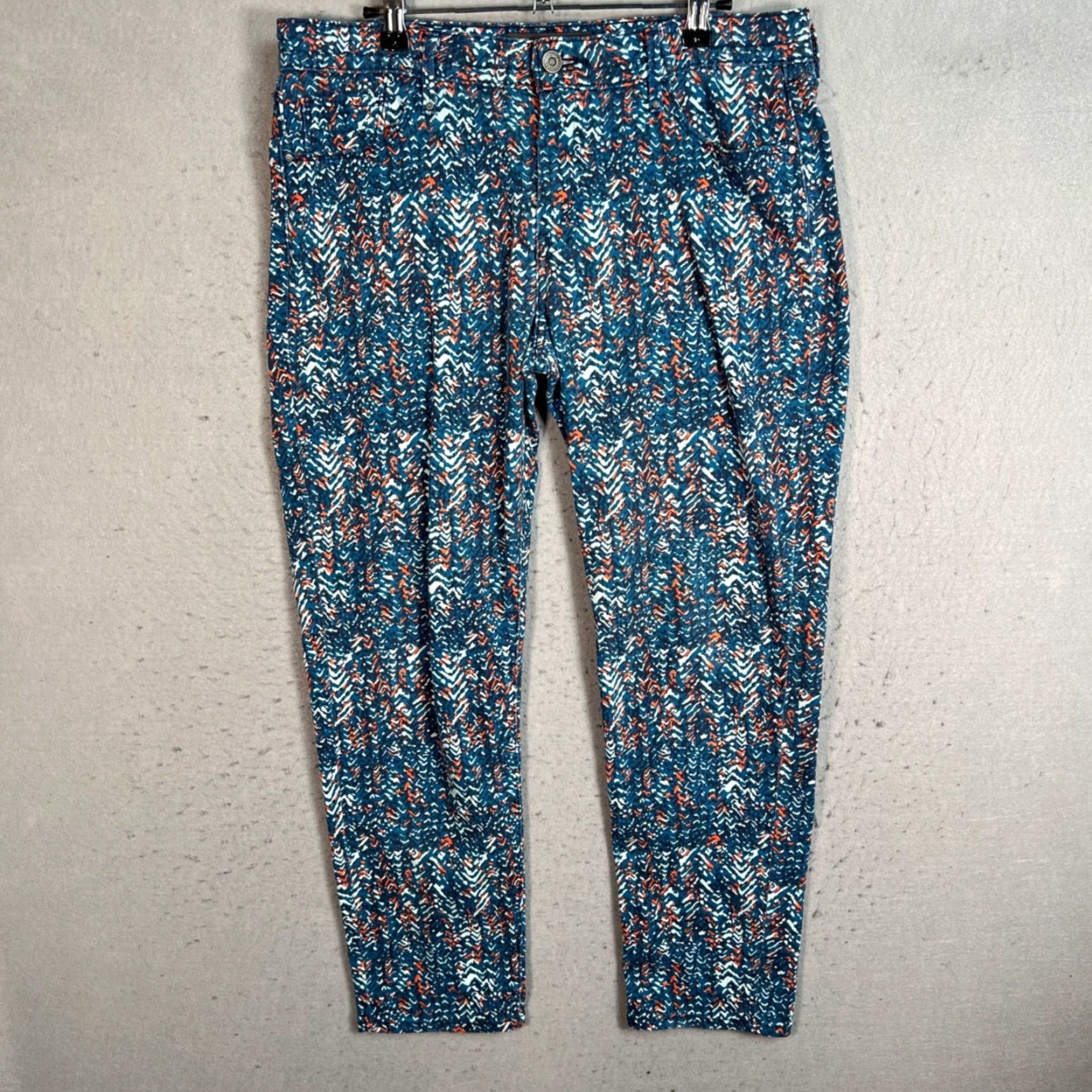 Levi's Levi's Womens 12 Mid Rise Skinny Jeans Multicolor Abstract Print Denim Cotton Blend Stretch 5-Pocket Womens Jeans 26in Inseam Size 34" / US 12 / IT 48 - 2 Thumbnail