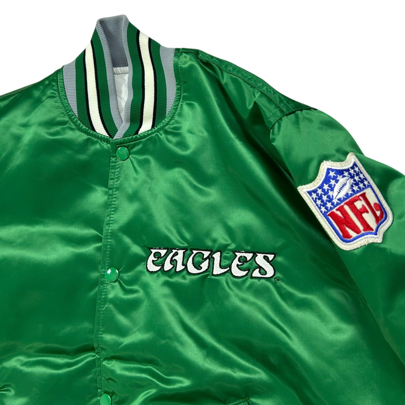 NFL VTG 90s PHILADELPHIA EAGLES STARTER SATIN JACKET BIG LOGO Size US M / EU 48-50 / 2 - 4 Thumbnail