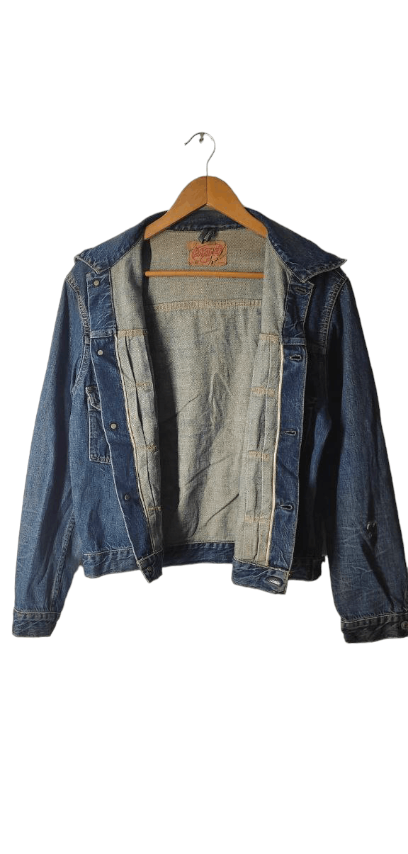 Japanese Brand VINTAGE BARTACK SELVADGE DENIM TRUCKER JACKET Size US M / EU 48-50 / 2 - 7 Thumbnail