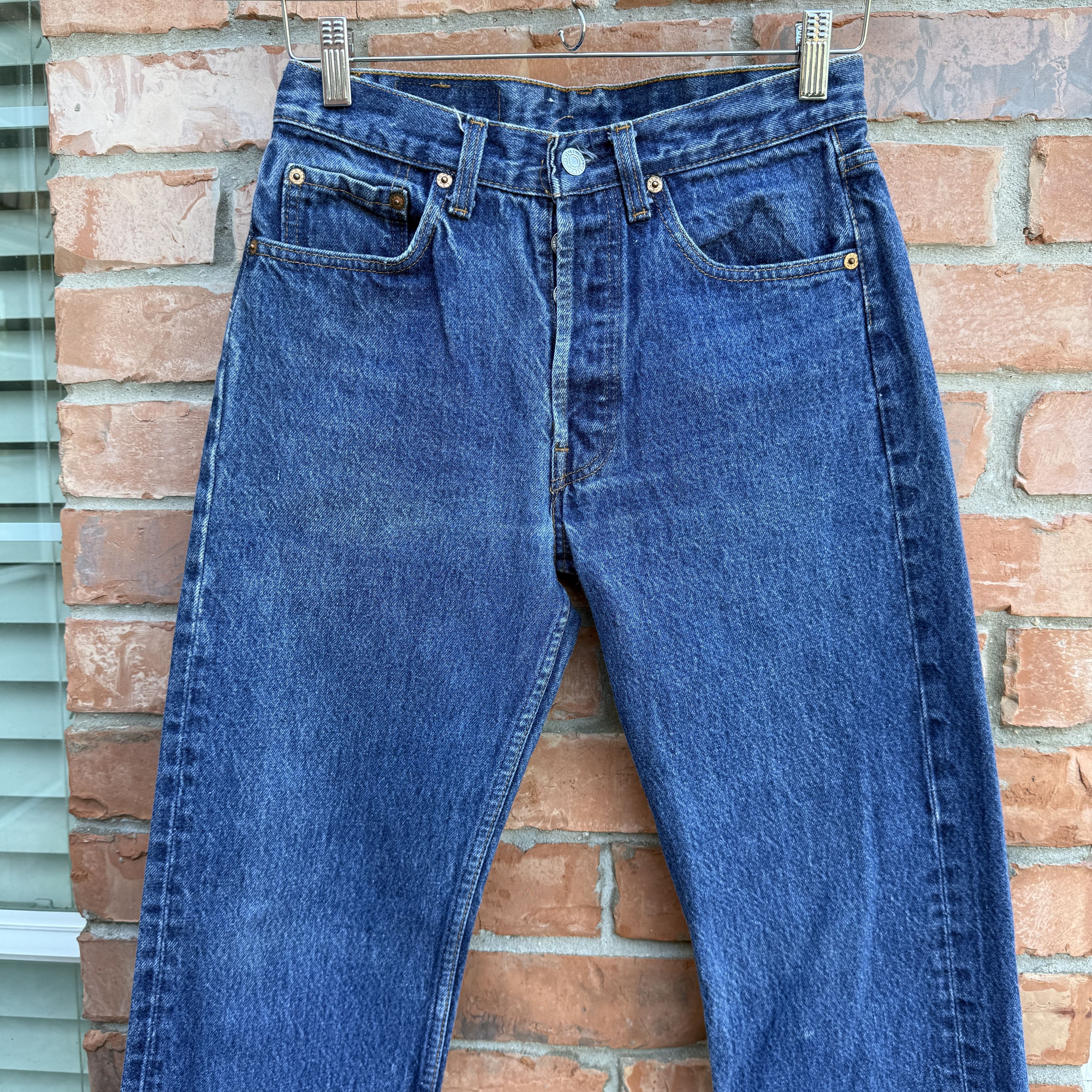 Levi's Vintage 80s Levis 501 Blue Button fly Denim Jeans Size US 28 / EU 44 - 2 Thumbnail
