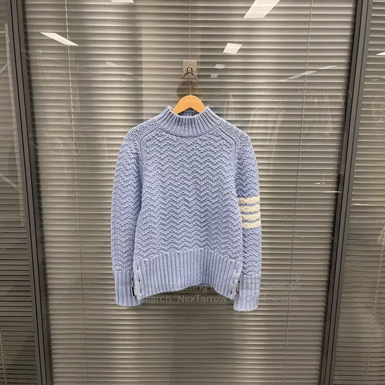 Thom Browne Thom Browne Blue Knit Sweater Size S / US 4 / IT 40 - 1 Thumbnail