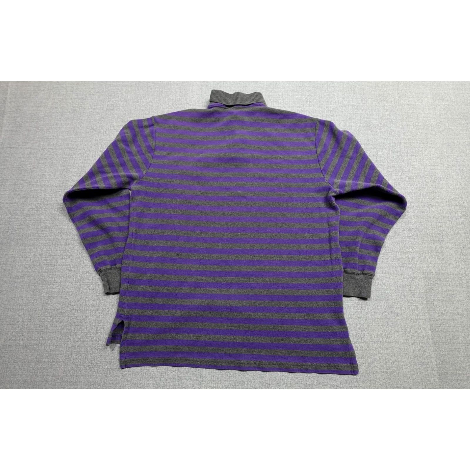 Polo Ralph Lauren VINTAGE Polo Ralph Lauren Polo Mens L Purple Stripe Long Sleeve Pocket Shirt Size US L / EU 52-54 / 3 - 4 Thumbnail