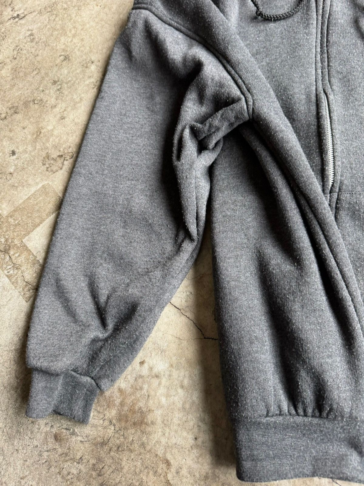 Vintage Thick Vintage Streetwear Dark Grey Blank Zip Up Size US L / EU 52-54 / 3 - 3 Thumbnail