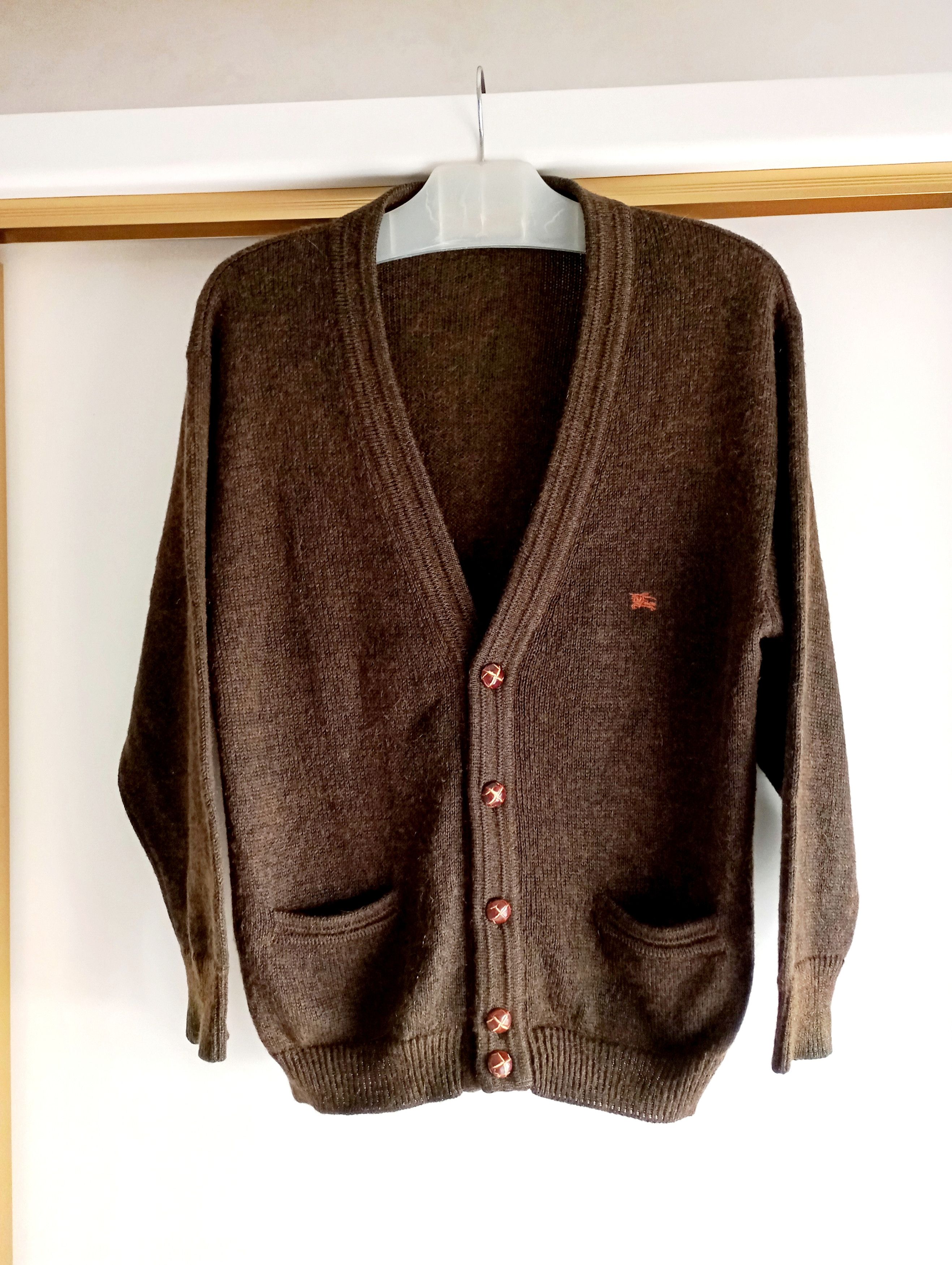Burberry Burberrys 90s Button Down Brown Vintage Cardigan Size US L / EU 52-54 / 3 - 2 Thumbnail
