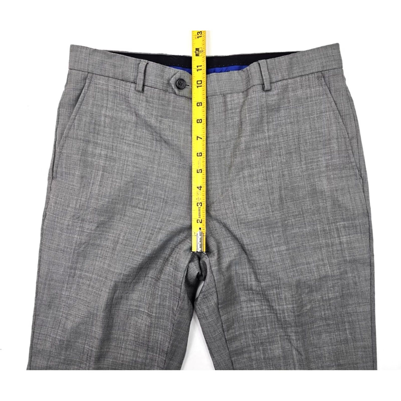 Egara Egara 100% Wool Heathered Gray Suit Dress Pants Men 34 x 29 Flat Front EUC Clothing & Accessories Size 34R - 4 Thumbnail