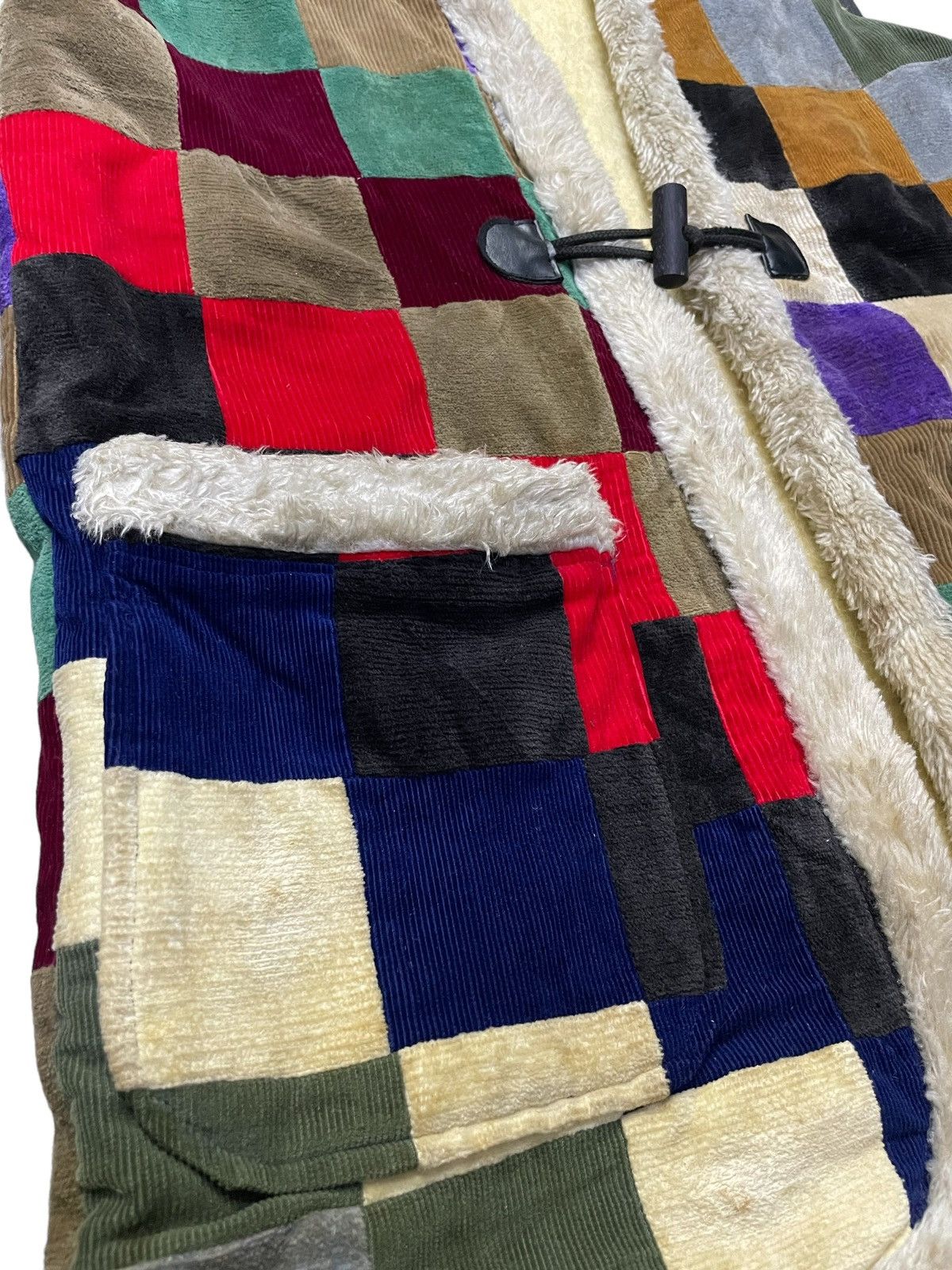 Designer × If Six Was Nine × Japanese Brand Vtg New Look Japan Corduroy Patchwork Hippie Sherpa Fur Vest Size US M / EU 48-50 / 2 - 8 Thumbnail