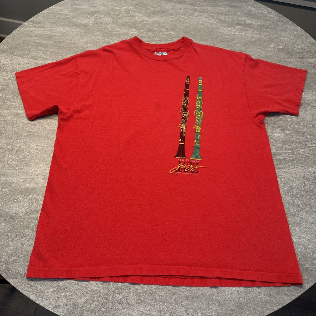 Vintage Vintage 1987 New Orleans Louisiana Jazz Clarinet T Shirt 80s Size US XL / EU 56 / 4 - 1 Thumbnail