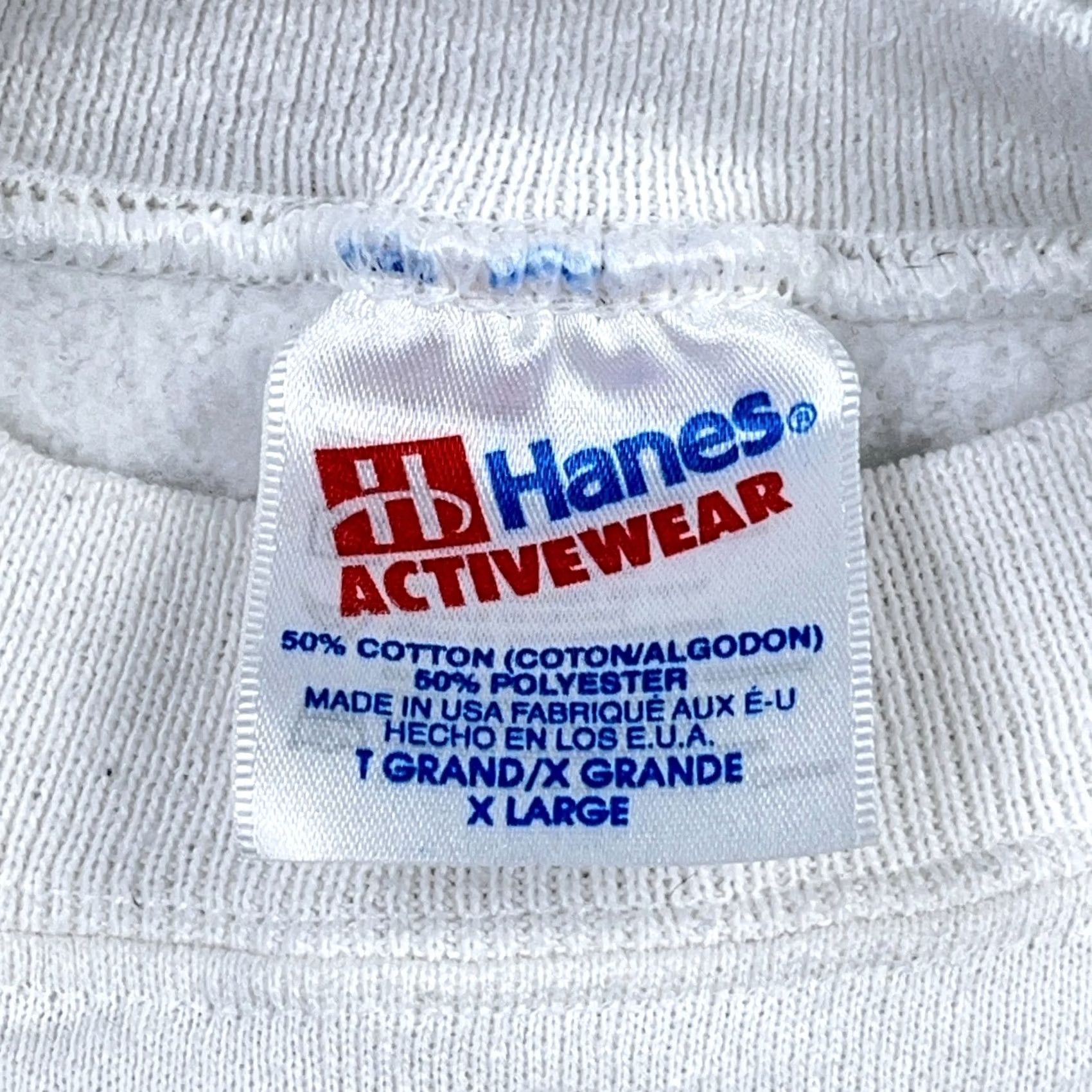 Hanes Vintage Hanes Sweatshirt Men XL White Crewneck Santa Claus Graphic Print 90s Christmas Spooky Classic Hipster 80s Retro Dogs Cats Size US XL / EU 56 / 4 - 6 Thumbnail