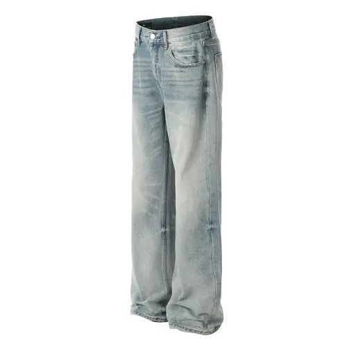 Japanese Brand × Jean High street loose washed distressed straight casual jeans Size US 32 / EU 48 - 2 Thumbnail