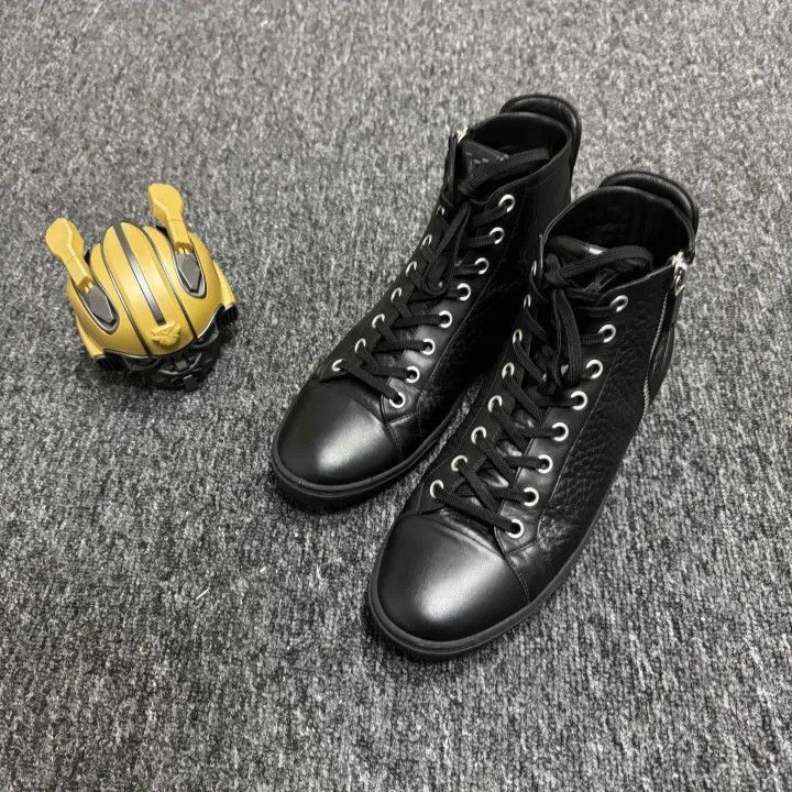 Louis Vuitton Black Crocodile High-Top Shoes -2508