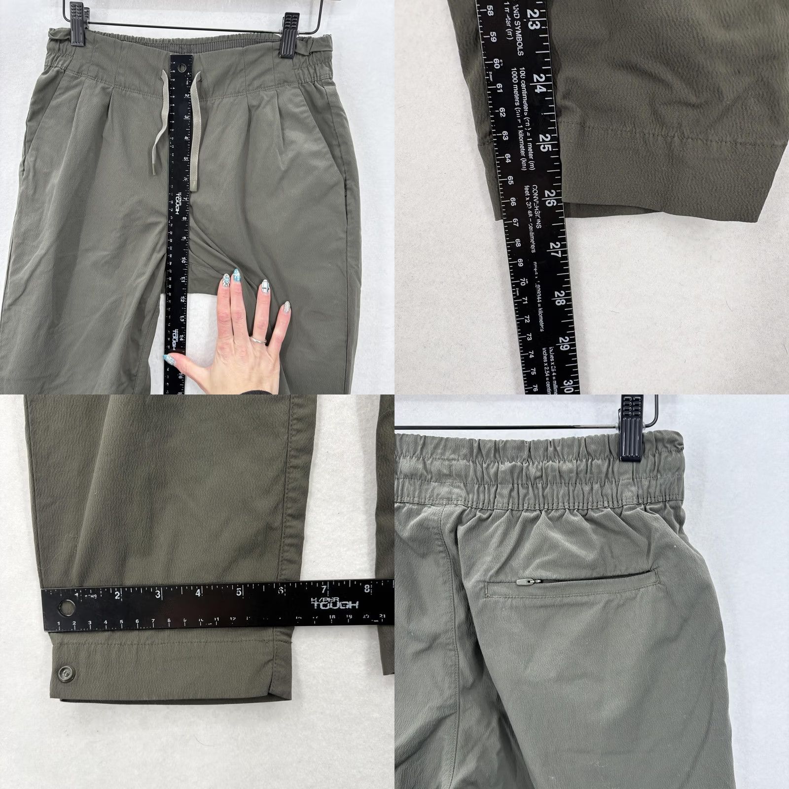 Vintage REI Cooperative Jogger Pants Womens XS Green Nylon Stretch Hiking Travel Outdoor Size 26" / US 2 / IT 38 - 8 Thumbnail