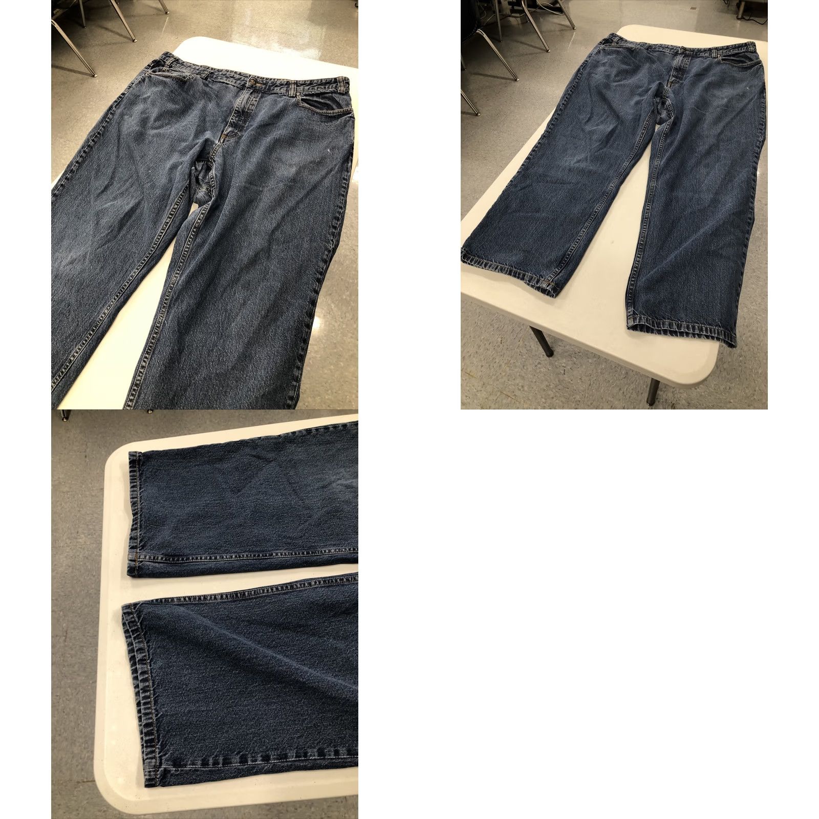 CO Duluth Denim Jeans Mens 42x28.5 Med Wash Regular Belt Loops 5-Pocket Straight Cotton Spandex Relaxed Blue Size US 42 / EU 58 - 8 Thumbnail