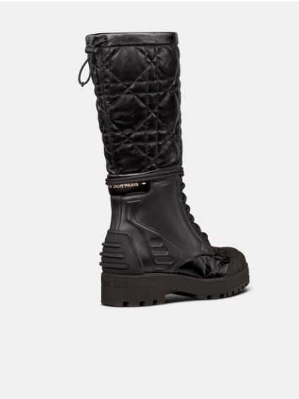 Dior o1w1db10924 Quilted Cannage Calfskin Boot in Black Size US 6 / IT 36 - 3 Thumbnail