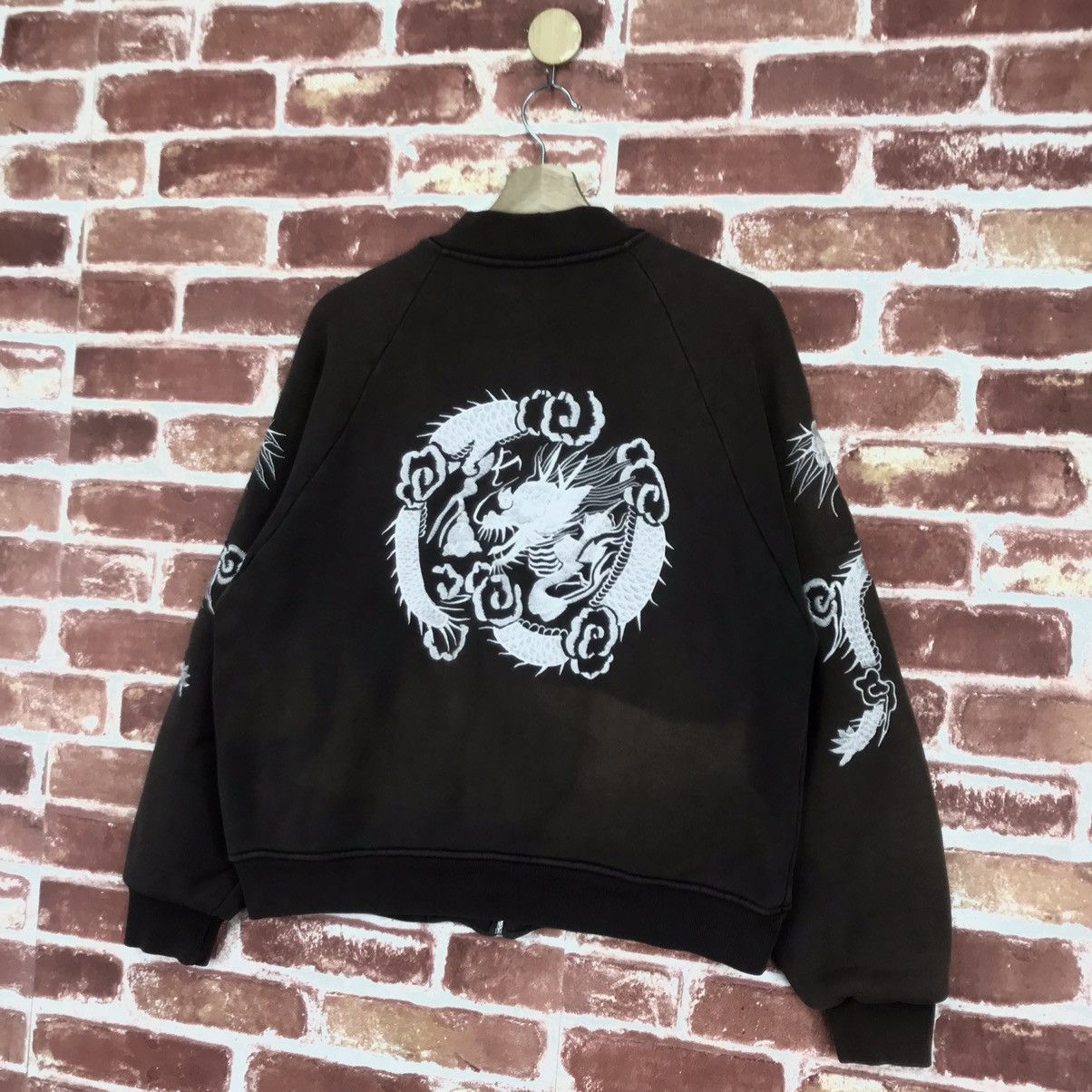 Japanese Brand Vintage Sukajan Dragon Faded Cotton Bomber Size US M / EU 48-50 / 2 - 4 Thumbnail