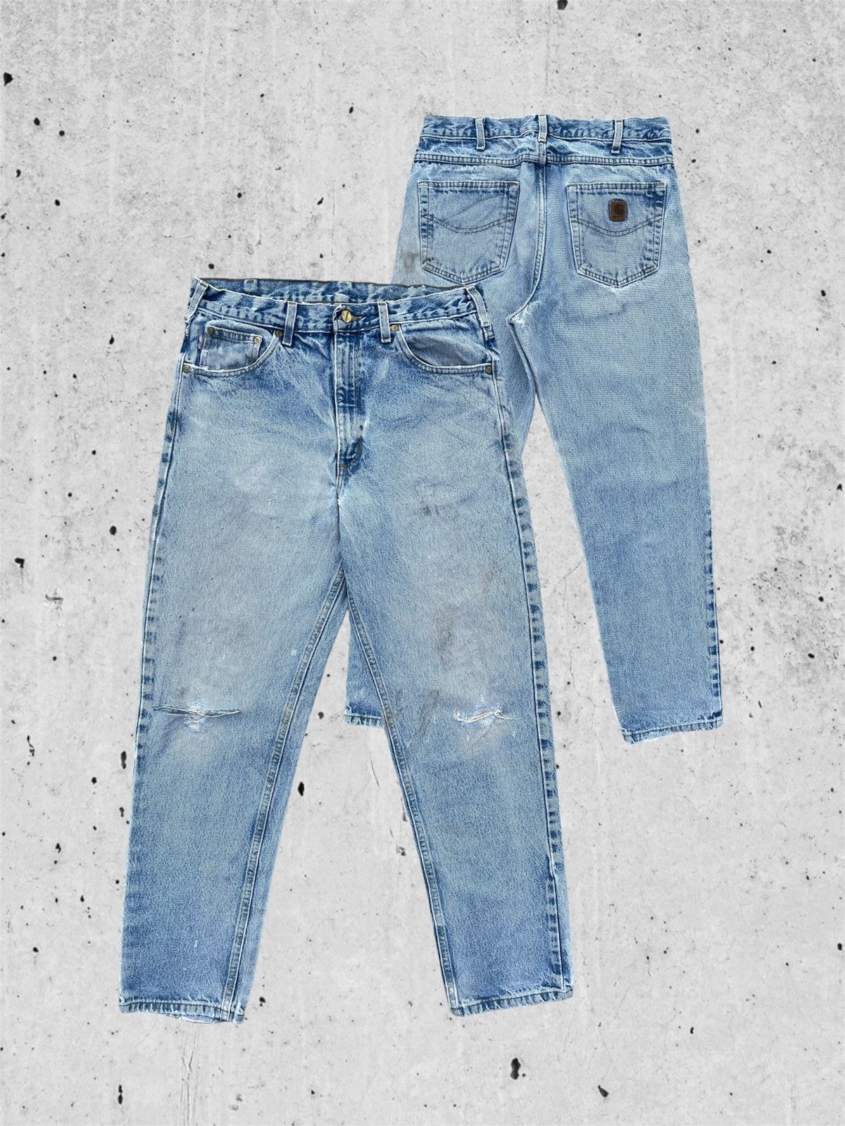 🔥 Carhartt Vintage Distressed Denim W33🔥