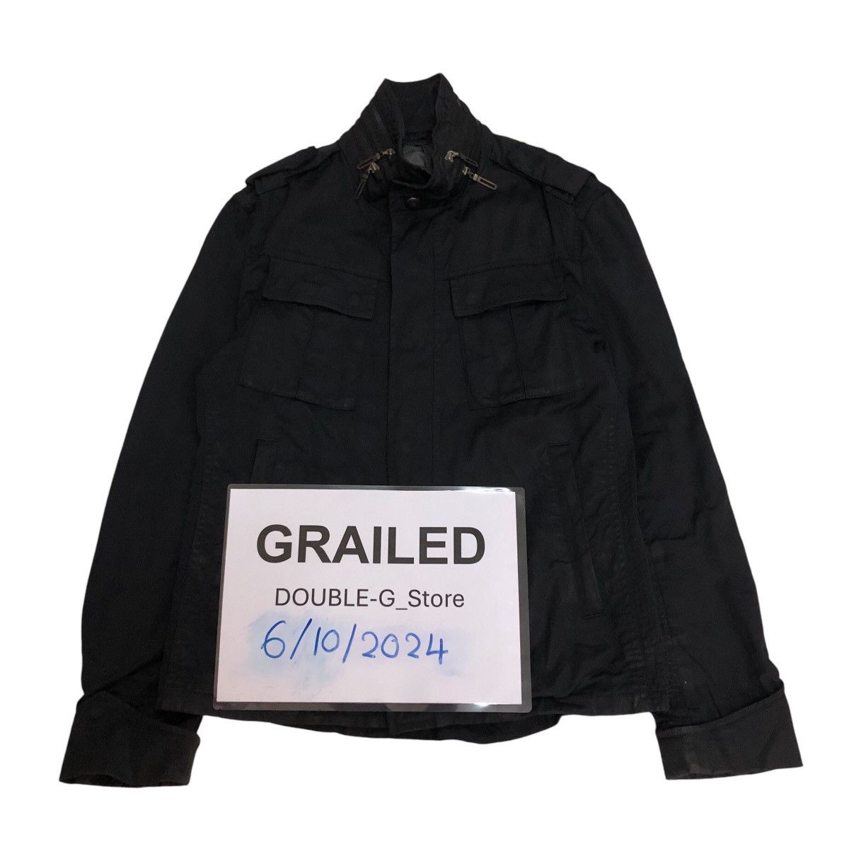 Japanese Brand 📌Vintage Biker Parachute Jacket Junmen Black Line Ginza Size US M / EU 48-50 / 2 - 1 Thumbnail