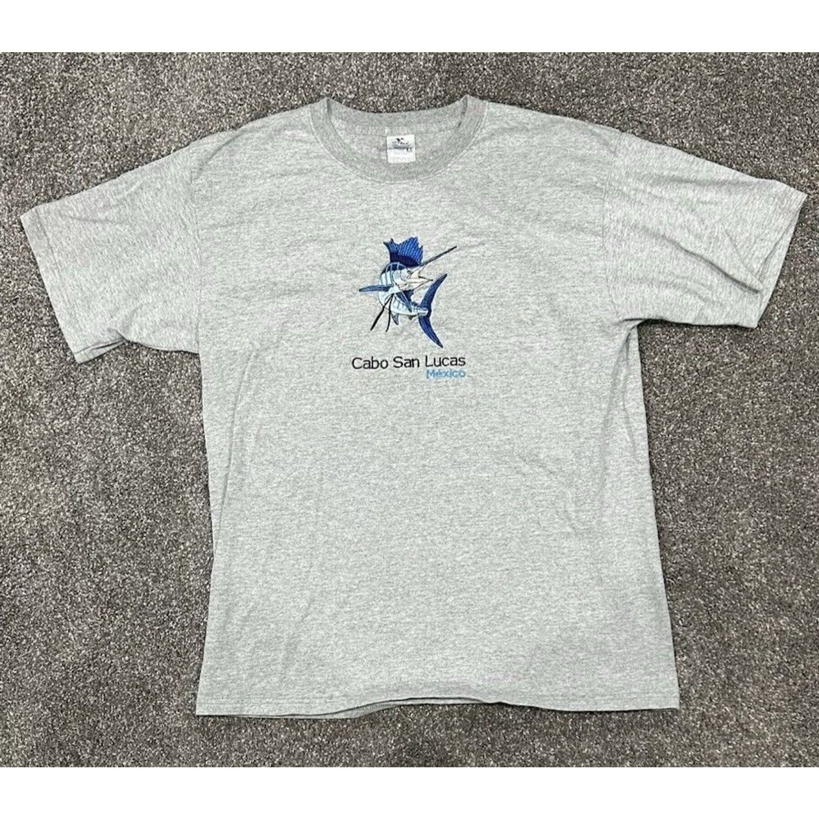Other Vtg Cabo San Lucas Mexico Gray Shirt Embroidered Sz Large Size US L / EU 52-54 / 3 - 1 Thumbnail