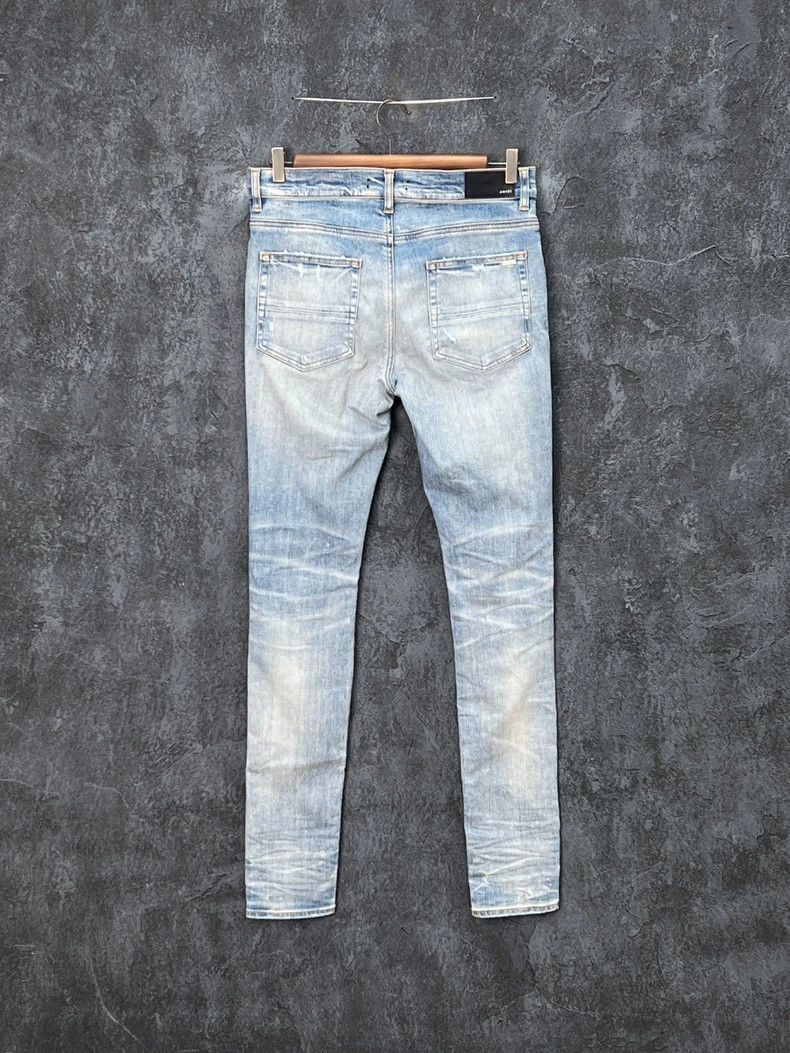 Amiri Amiri Embroidered Logo Destroyed Jeans Size US 33 - 2 Thumbnail
