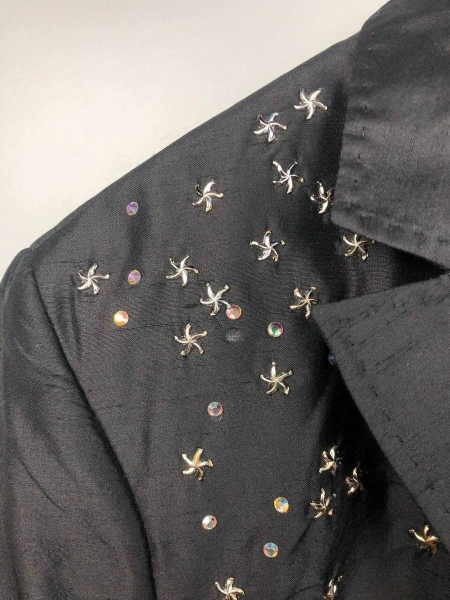 Versace Jeans Couture Versace Women Black Zip Star Blazer Size 32/46 Size XXS / US 00 / IT 34 - 8 Thumbnail