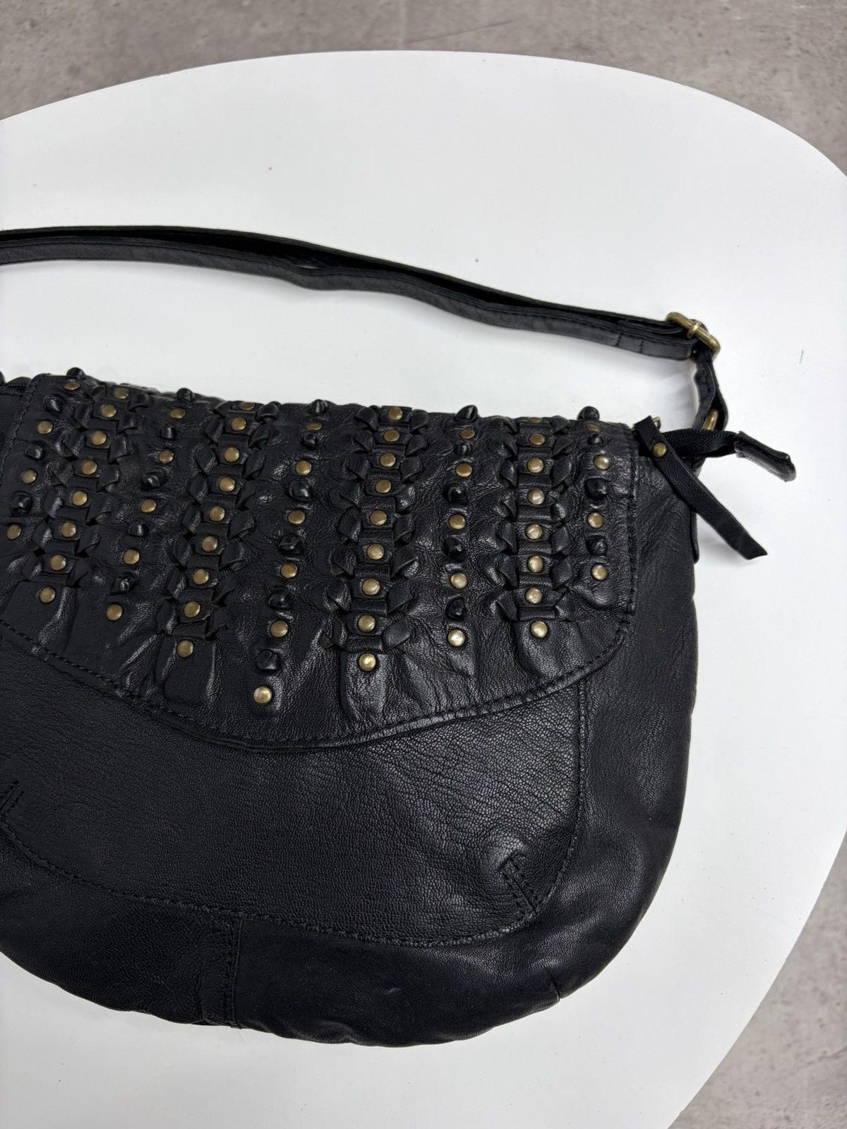 KMRii Vintage Studded Leather Shoulder Bag Y2K Punk Grunge Archive Size ONE SIZE - 4 Thumbnail