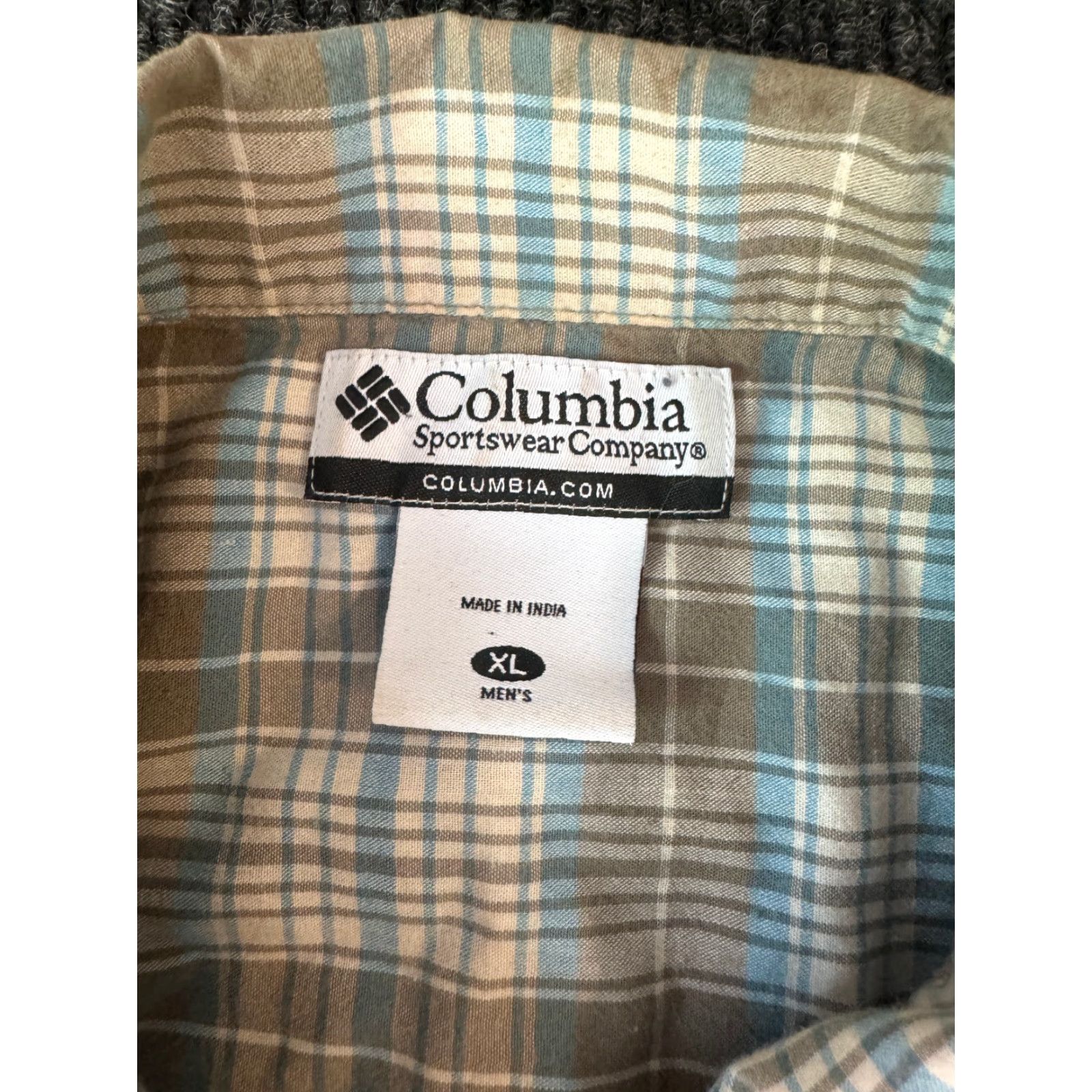Vintage Columbia Shirt Men XL Blue Gray Plaid Short Sleeve Button Down Size US XL / EU 56 / 4 - 2 Thumbnail