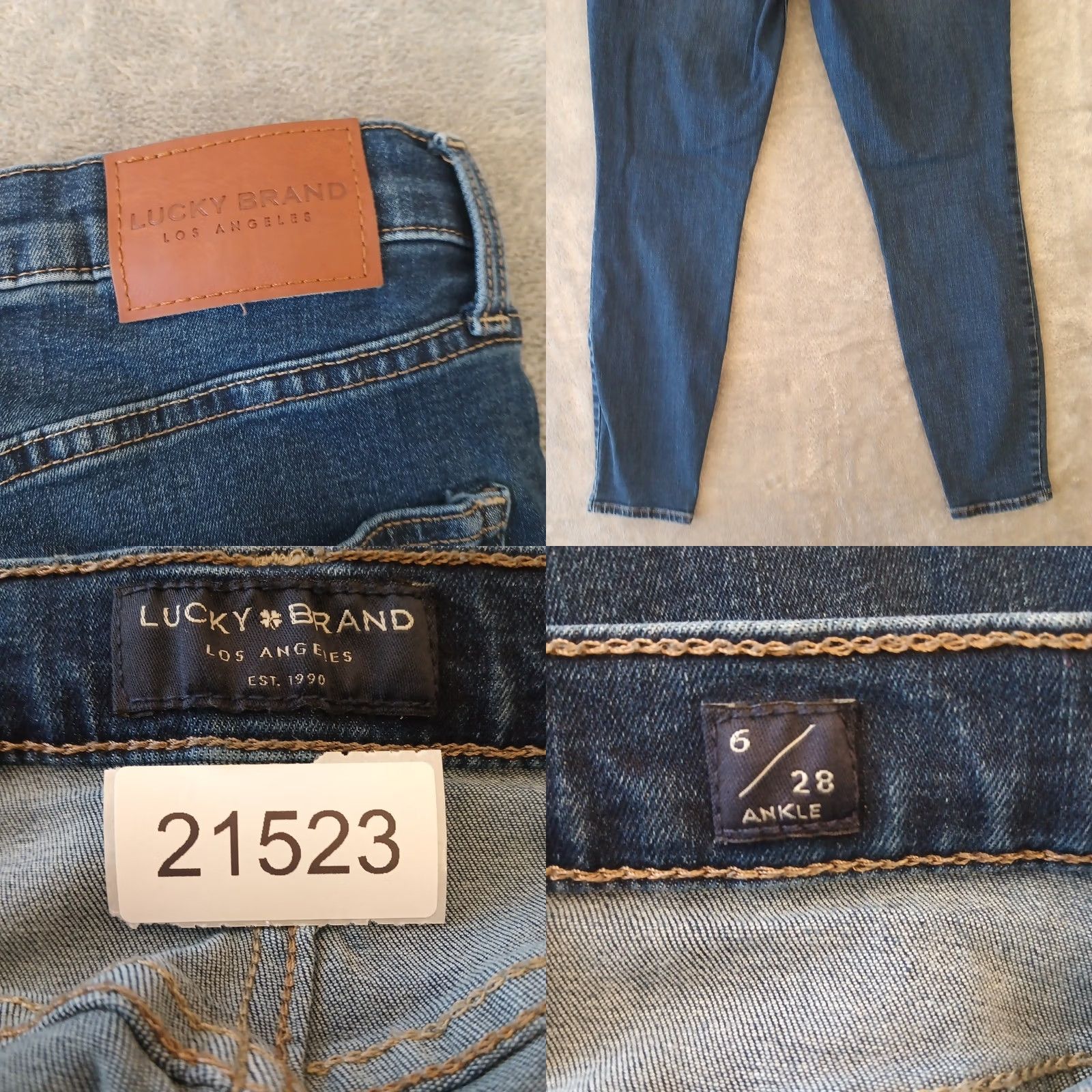 Lucky Brand Lucky Brand Skinny Ava Jeans - Womens Size 6/28 Blue Dark Wash 26x26 Mid Rise - Vintage - No Size 28" / US 6 / IT 42 - 8 Thumbnail