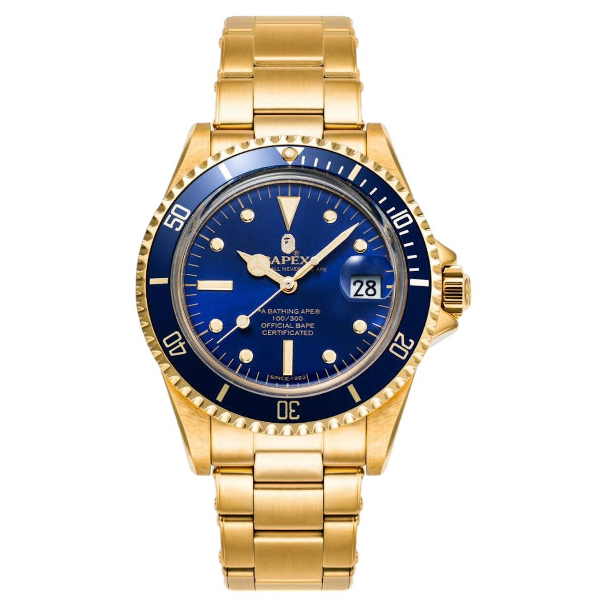 image of Bape Type 1 Bapex Watch Gold/blue 2022, Men's
