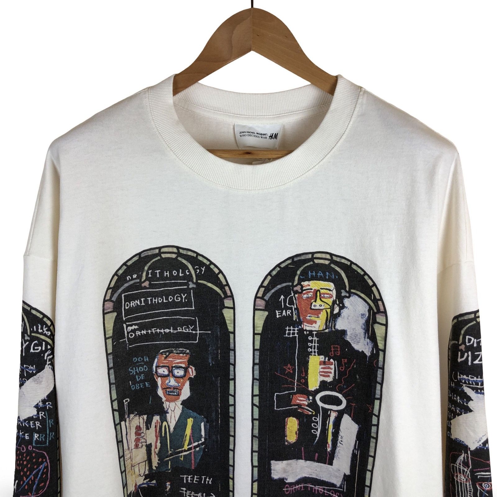 H&M × Jean-Michel Basquiat × Who Decides War WHO DECIDES WAR x Basquiat x H&M Long Sleeve Relaxed T-Shirt Size US XXL / EU 58 / 5 - 3 Thumbnail