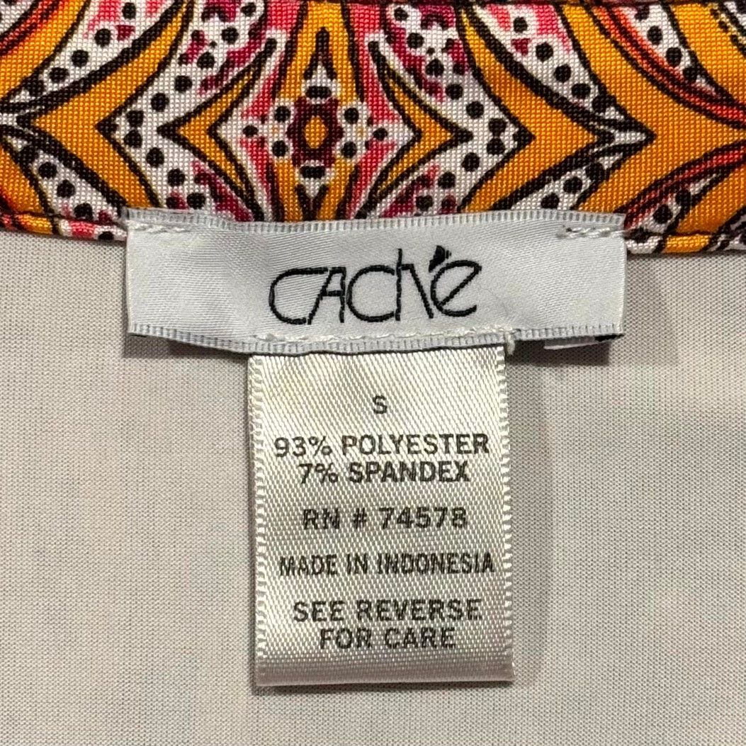 Other Cache Paisley Button Up Top Slinky Stretch Long Sleeve Small Size S / US 4 / IT 40 - 4 Thumbnail
